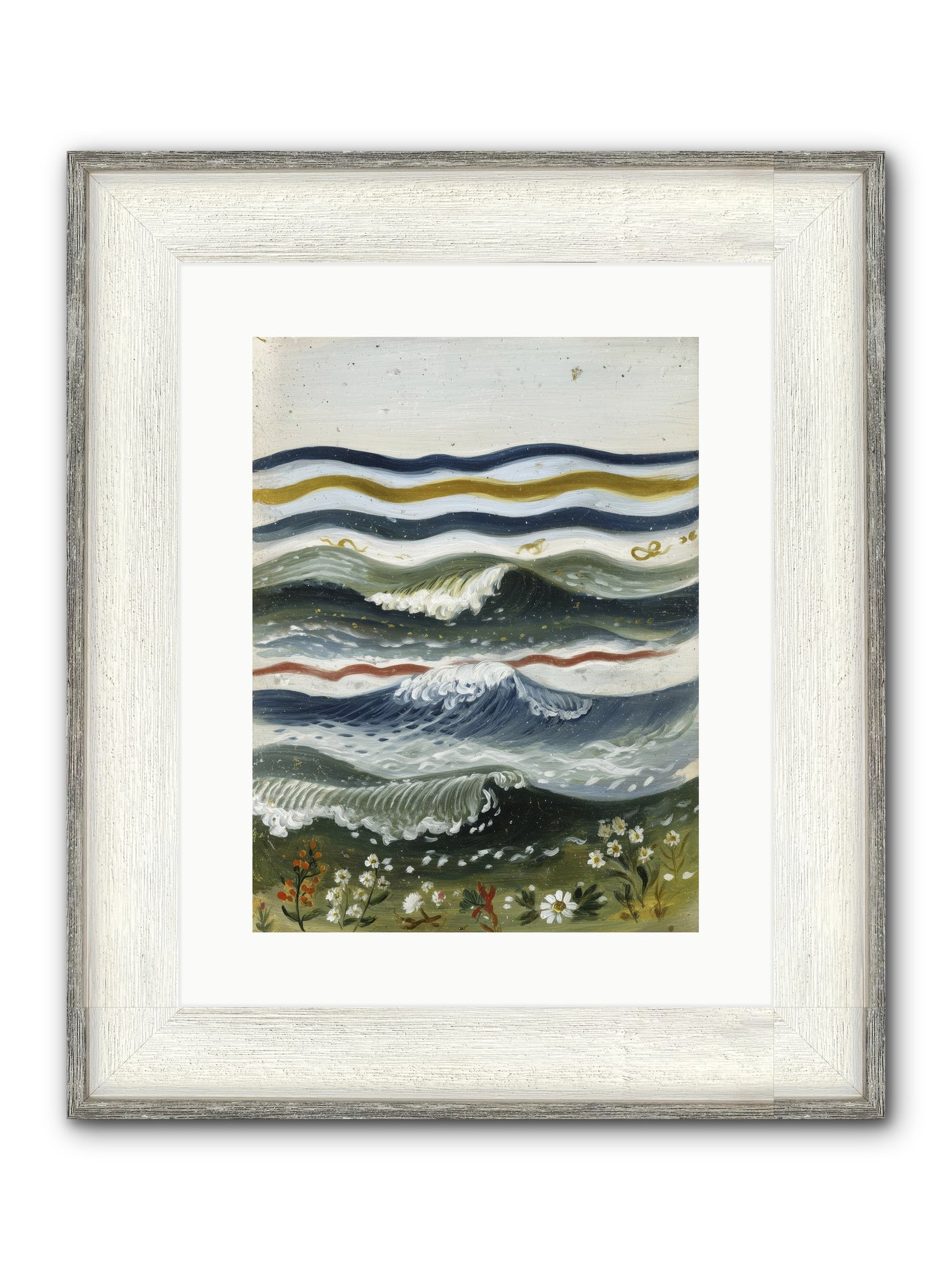 Living Tapestry Framed Print - Driftwood White 12x16