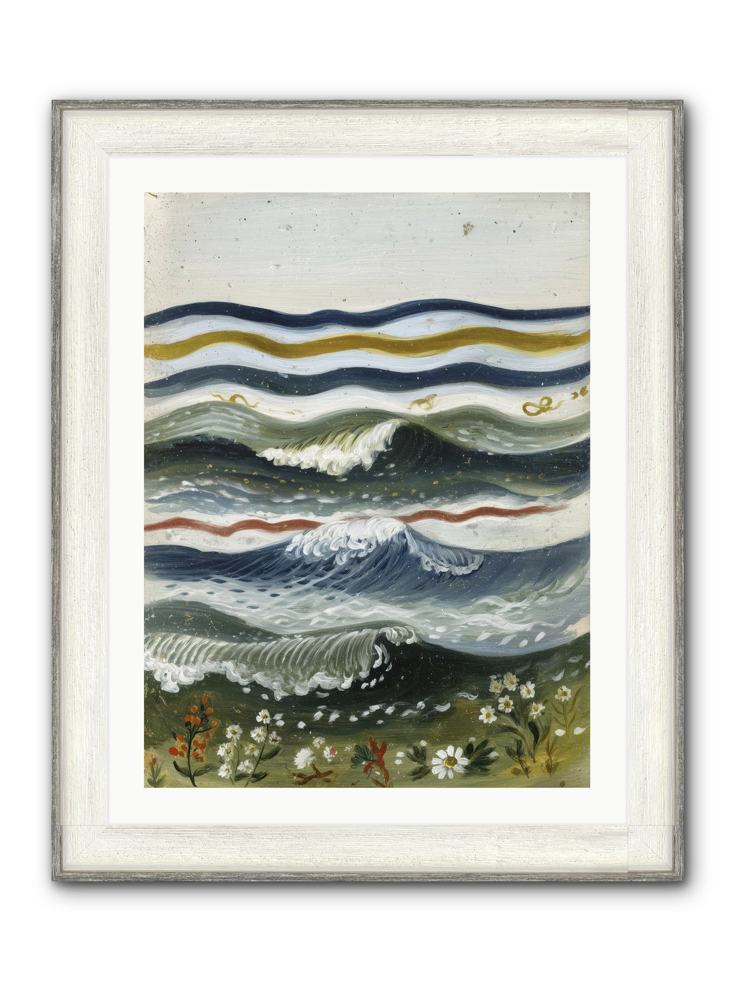 Living Tapestry Framed Print - Driftwood White 24x32