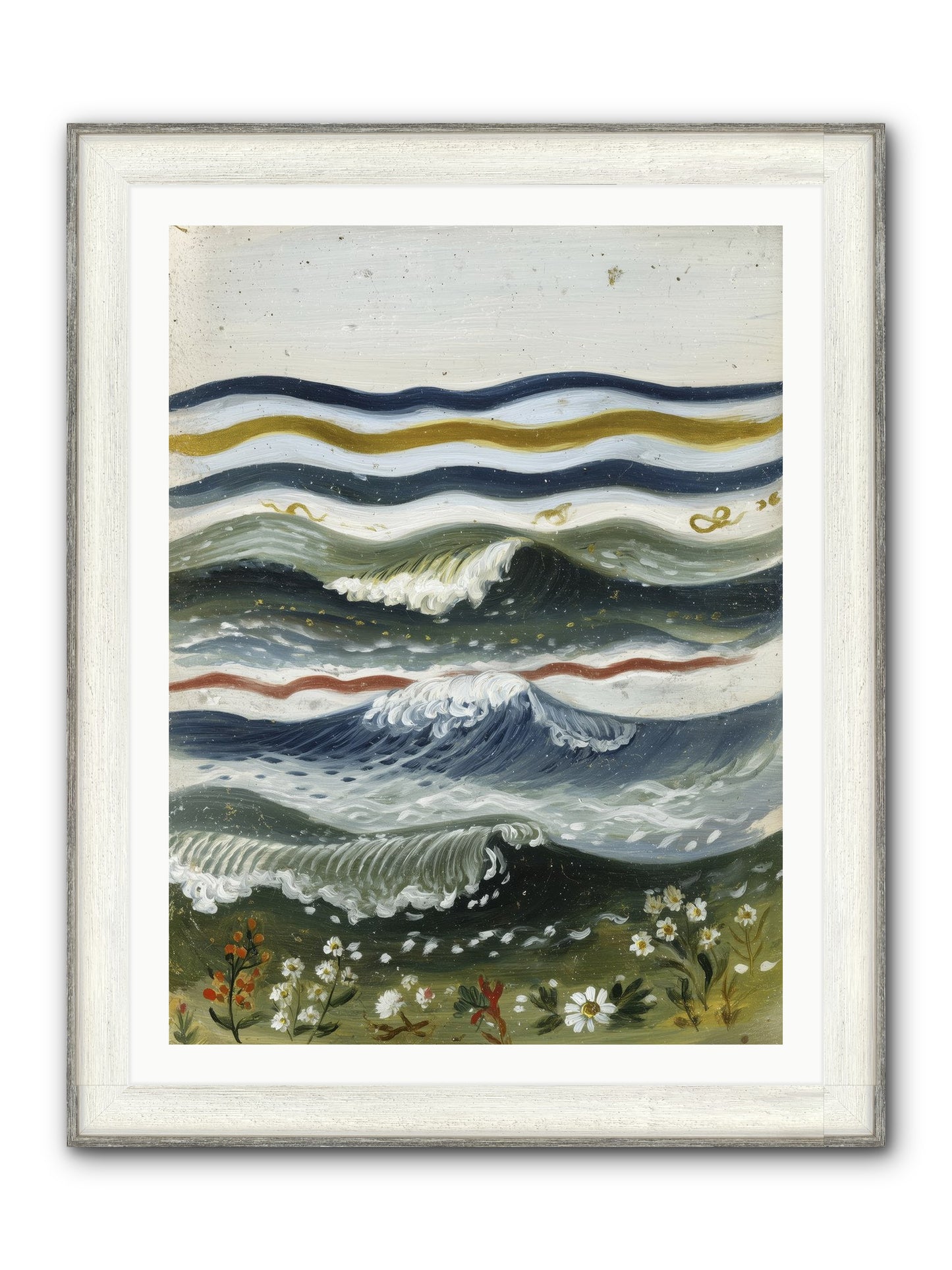 Living Tapestry Framed Print - Driftwood White 30x40