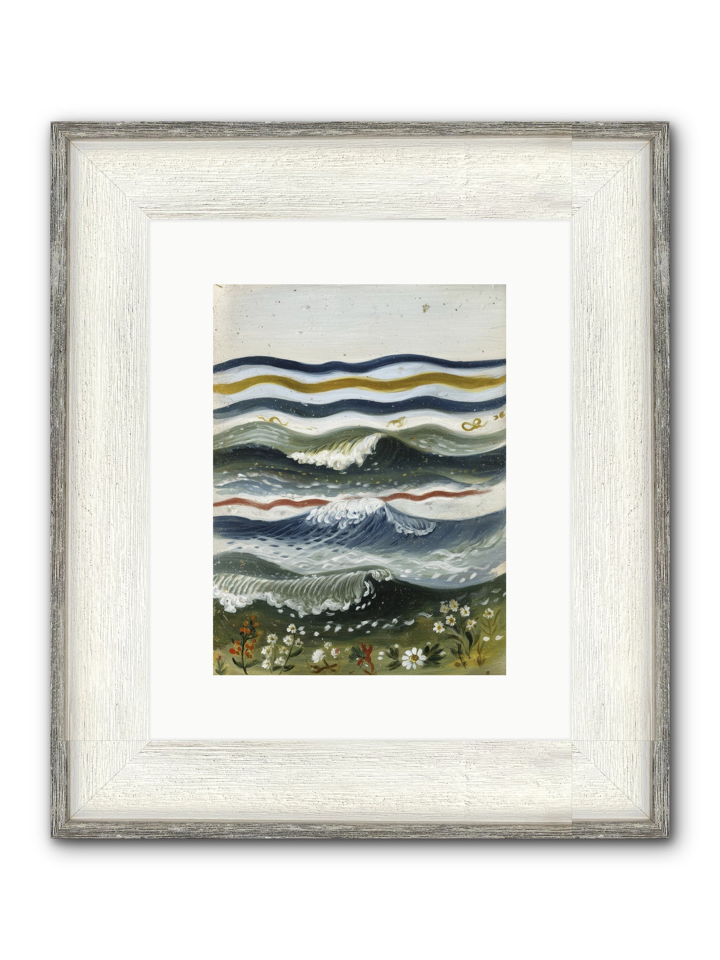 Living Tapestry Framed Print - Driftwood White 9x12