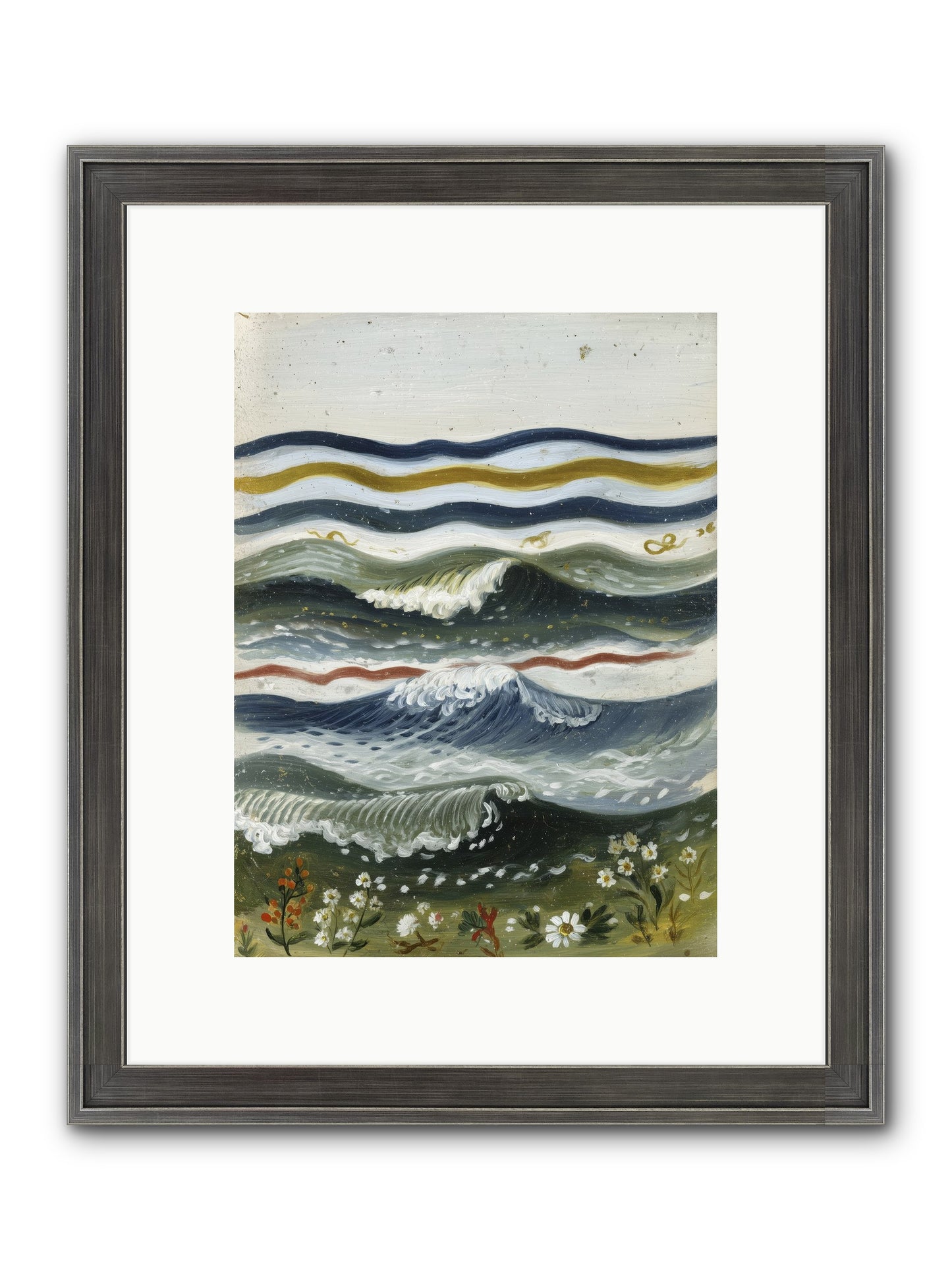 Living Tapestry Framed Print - Slimwoods Black/Silver 9x12