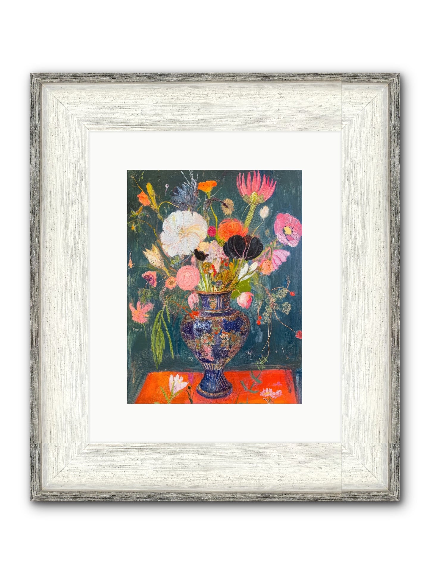 Loire Valley Blooms Framed Print - Driftwood White 9x12