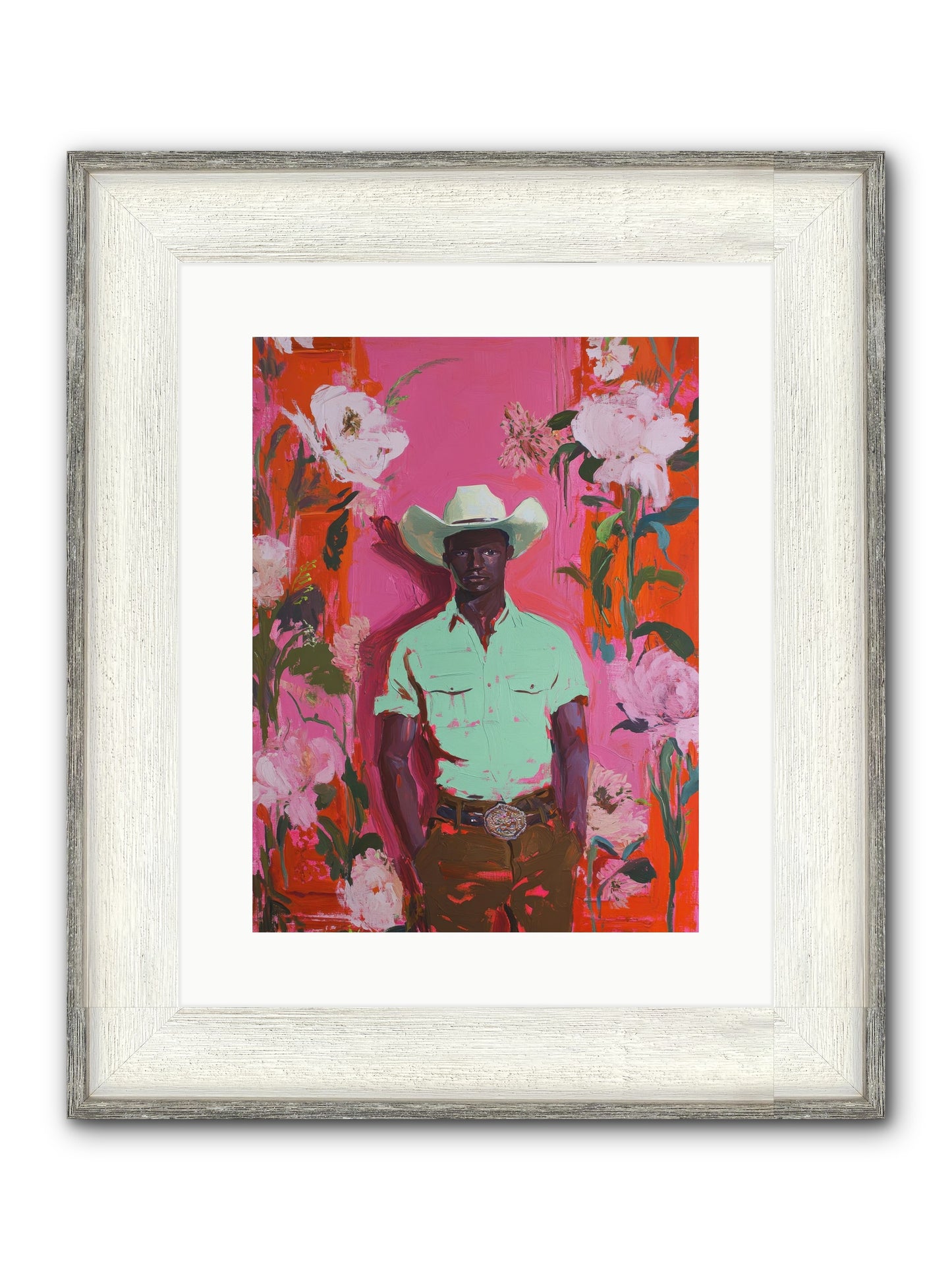 Lone Mesa Framed Print - Driftwood White 12x16