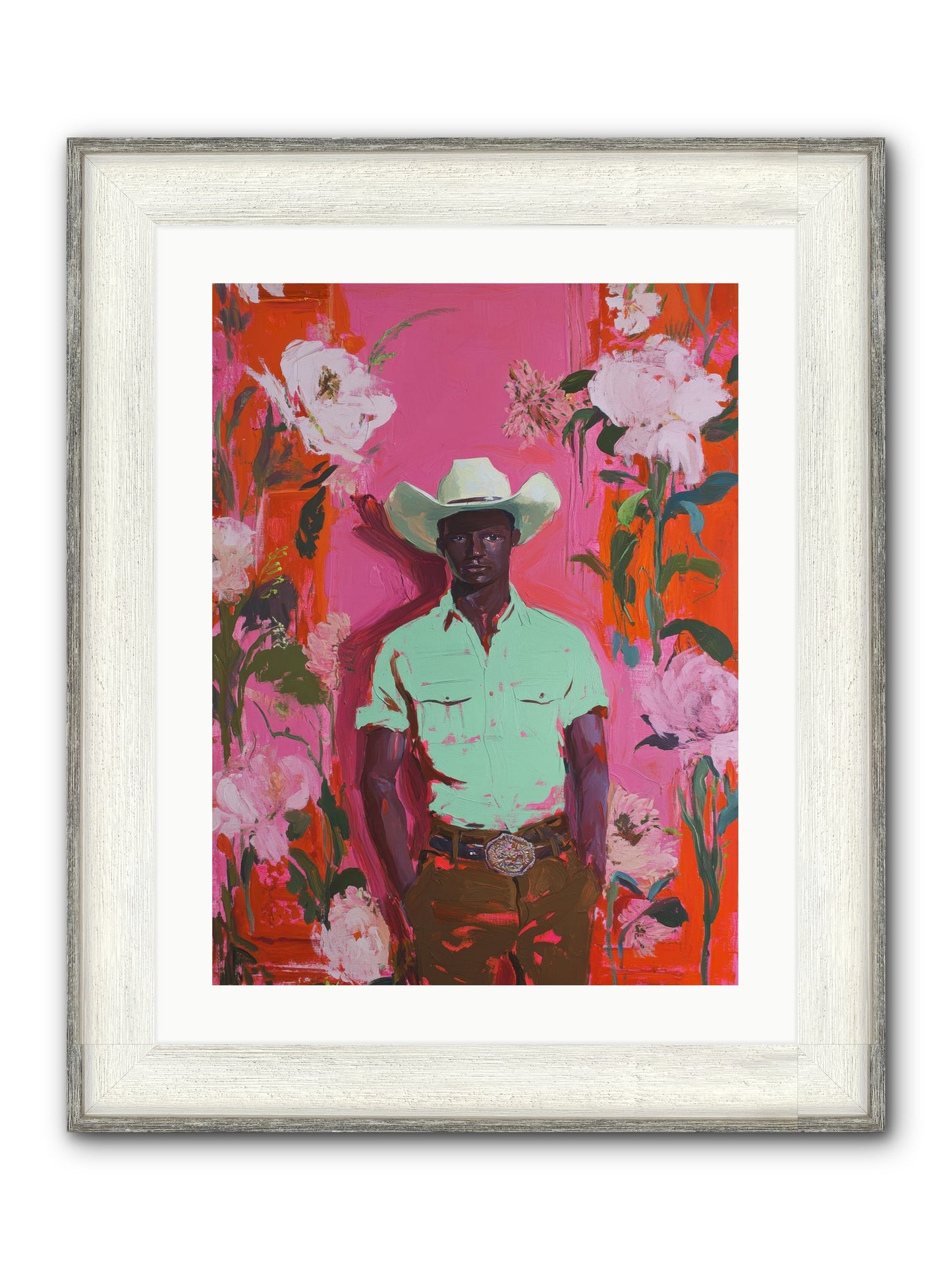 Lone Mesa Framed Print - Driftwood White 18x24