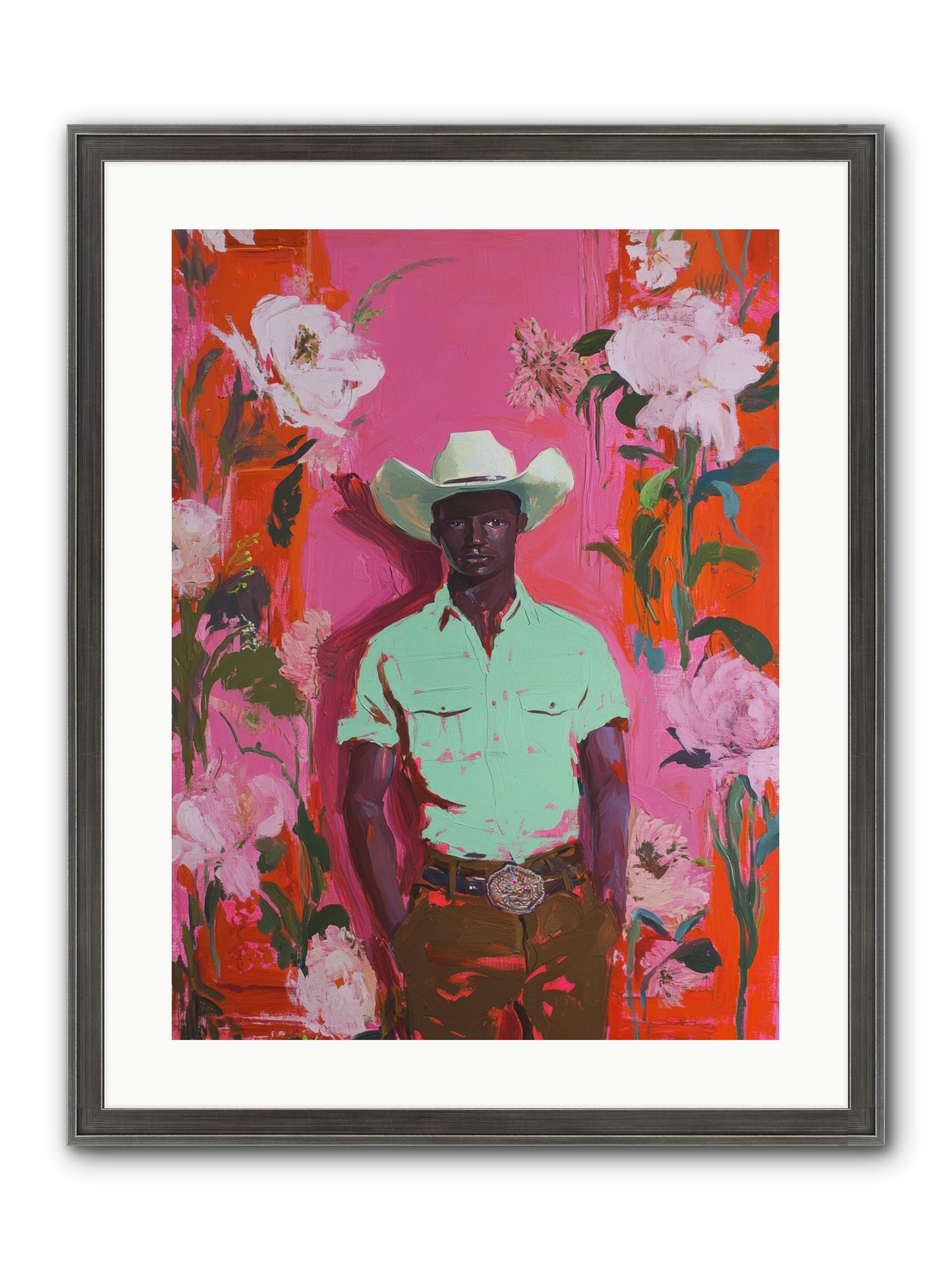 Lone Mesa Framed Print - Slimwoods Black/Silver 18x24