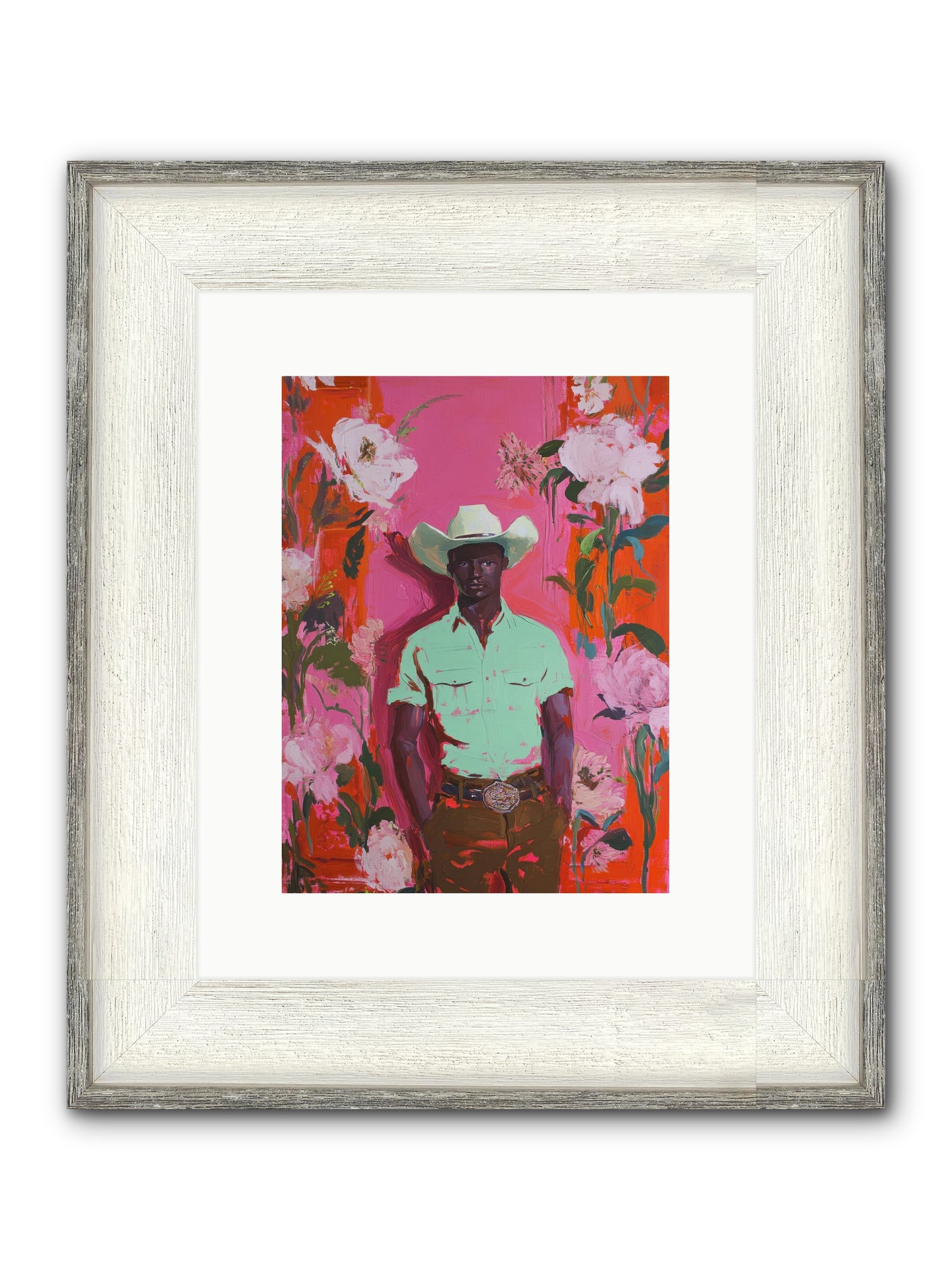 Lone Mesa Framed Print - Driftwood White 9x12