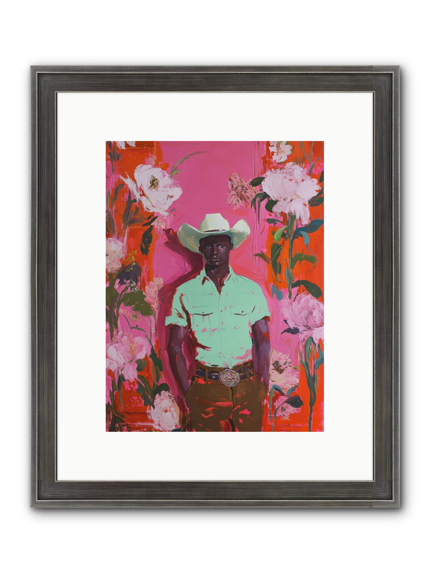 Lone Mesa Framed Print - Slimwoods Black/Silver 9x12