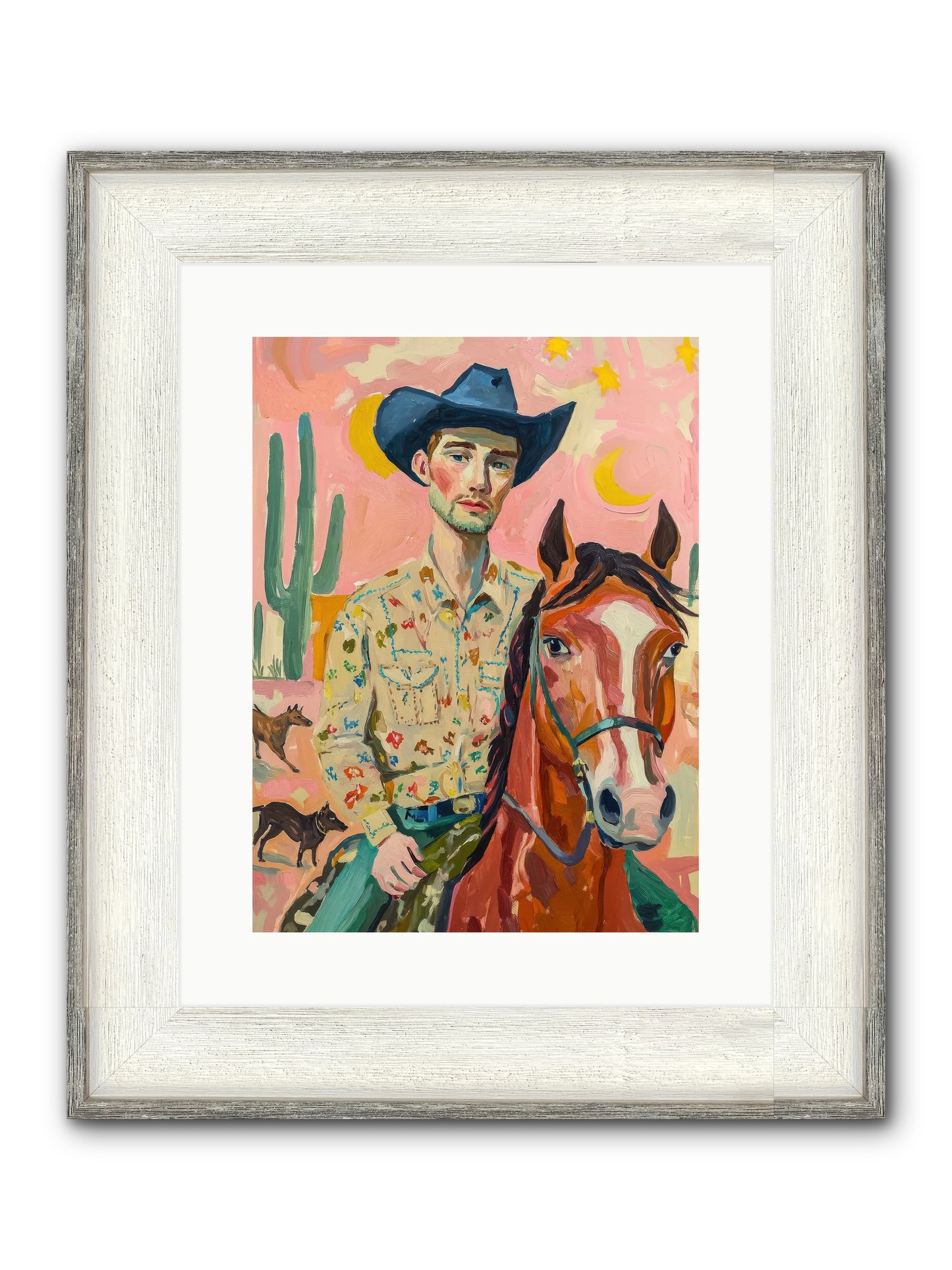 Lone Star Horizon Framed Print - Driftwood White 12x16