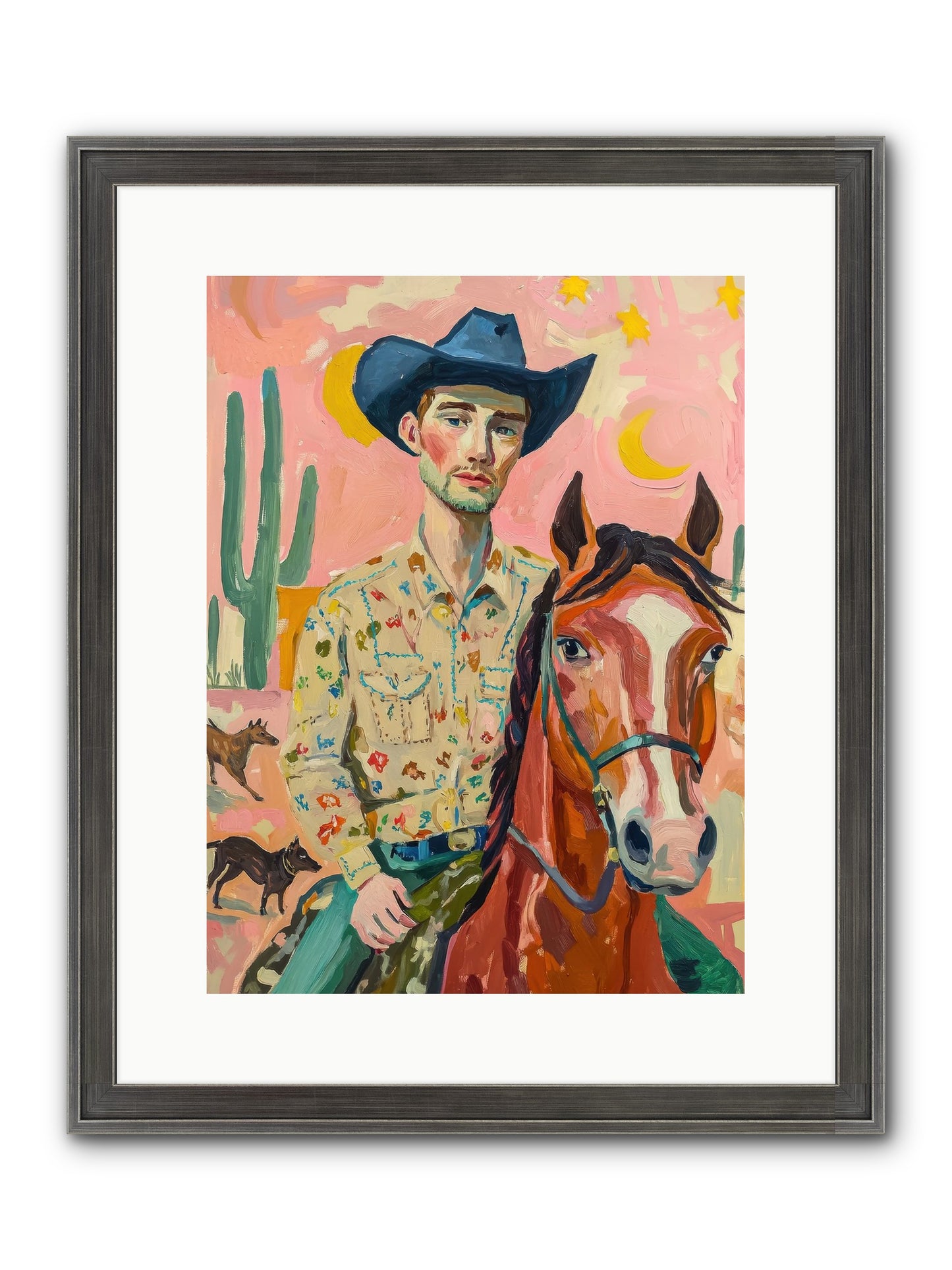 Lone Star Horizon Framed Print - Slimwoods Black/Silver 12x16