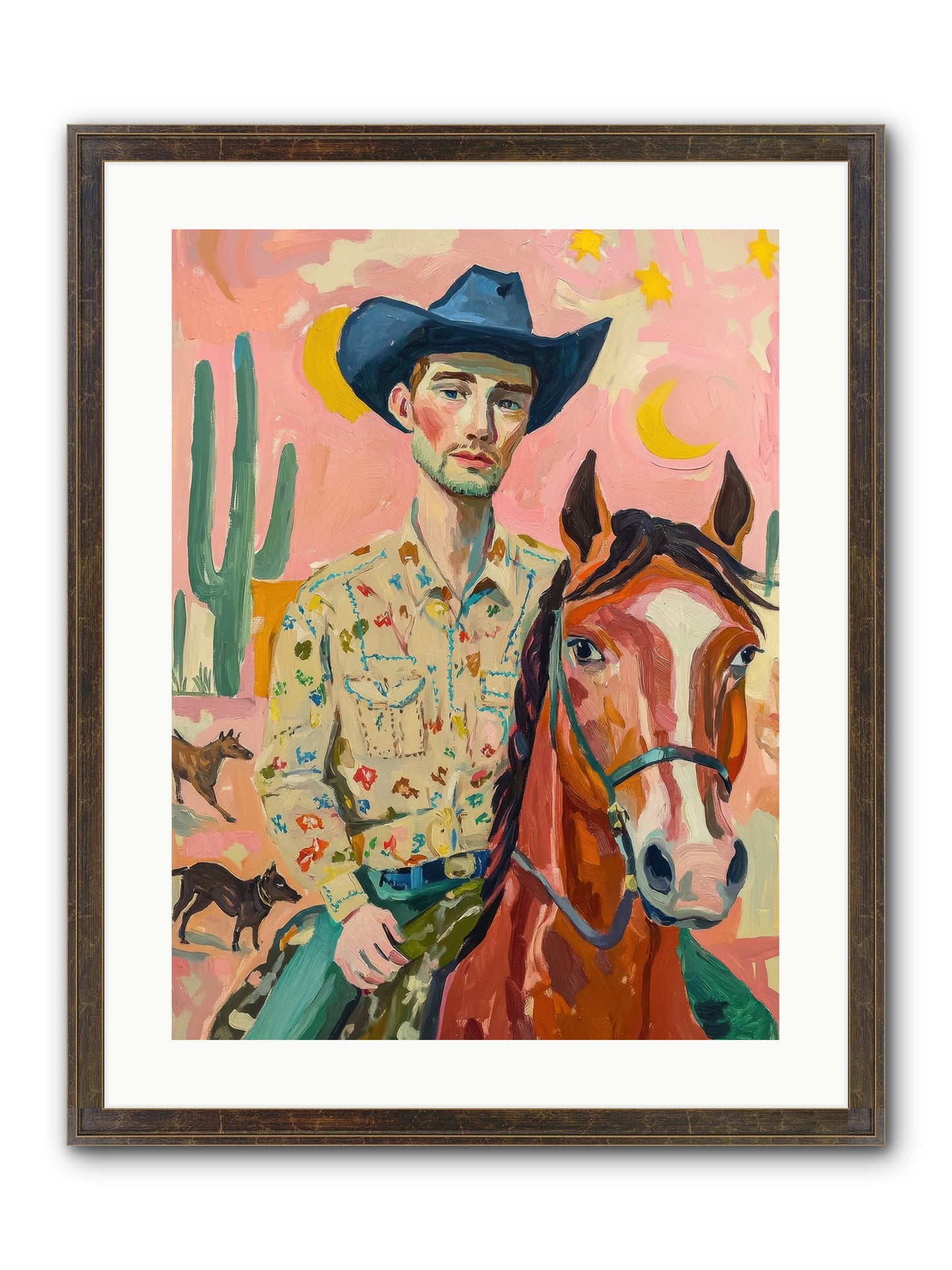 Lone Star Horizon Framed Print - Slimwoods Black/Gold 18x24
