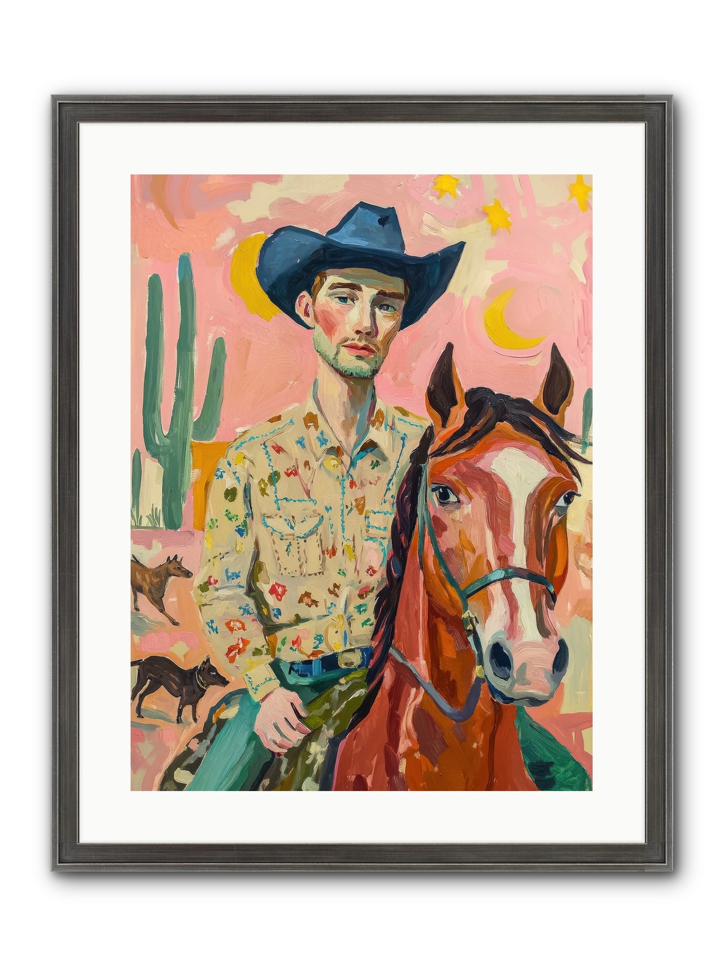 Lone Star Horizon Framed Print - Slimwoods Black/Silver 18x24