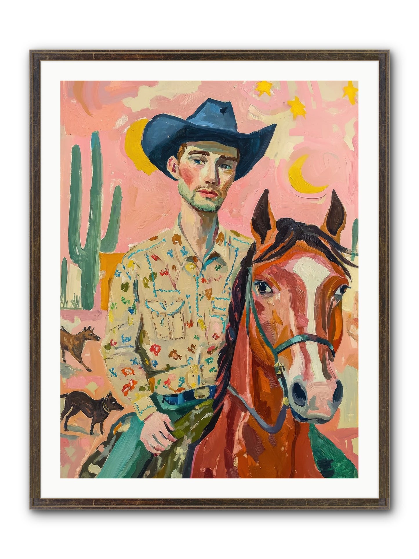 Lone Star Horizon Framed Print - Slimwoods Black/Gold 30x40