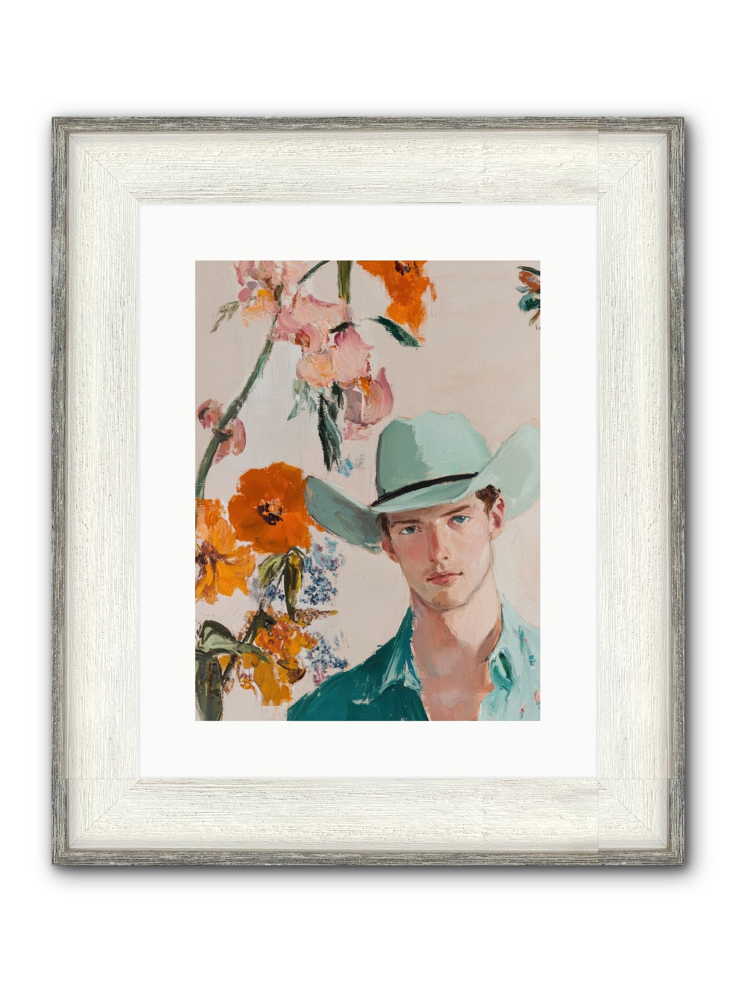 Lone Wolf Valley Framed Print - Driftwood White 12x16
