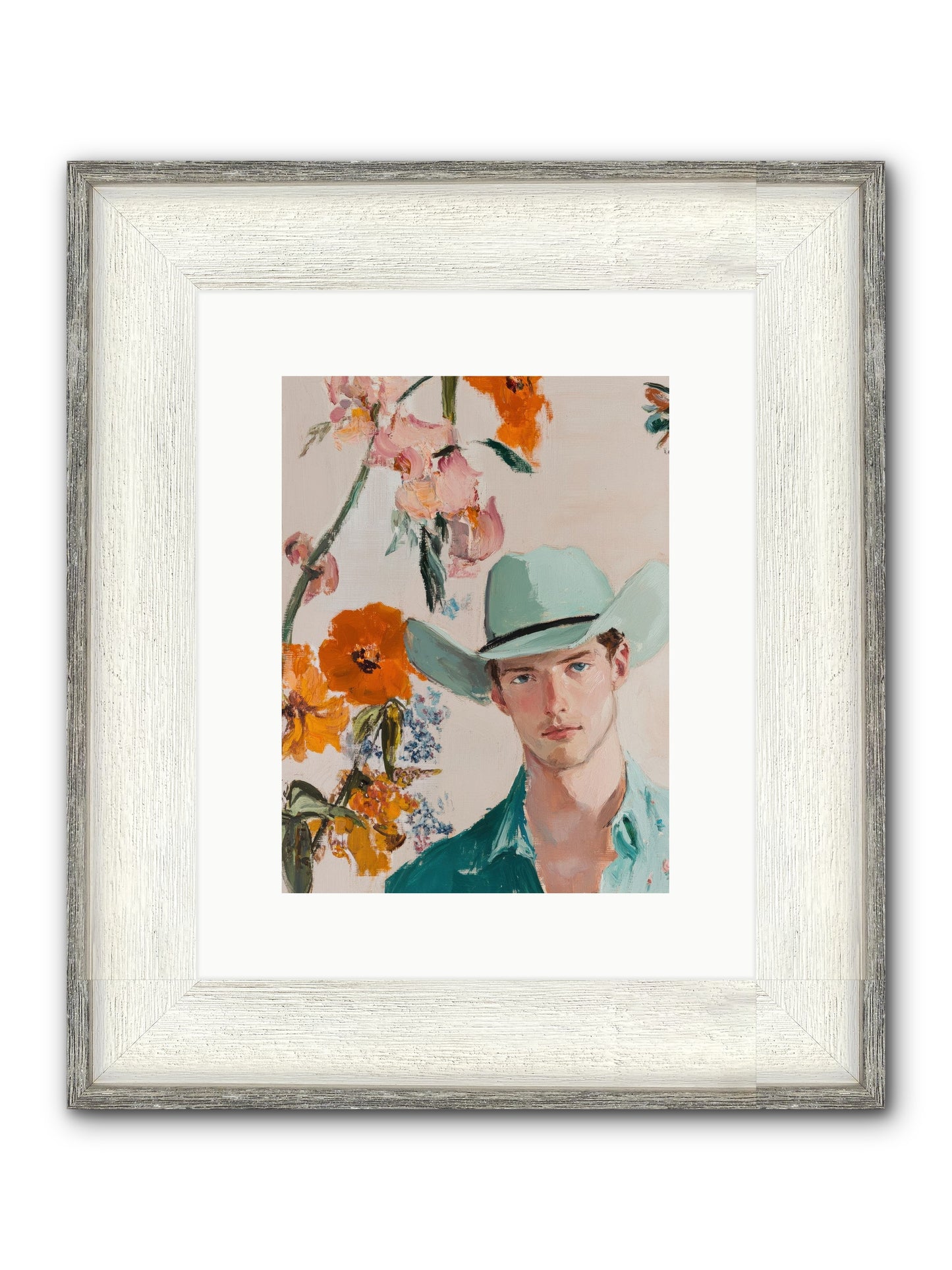 Lone Wolf Valley Framed Print - Driftwood White 9x12