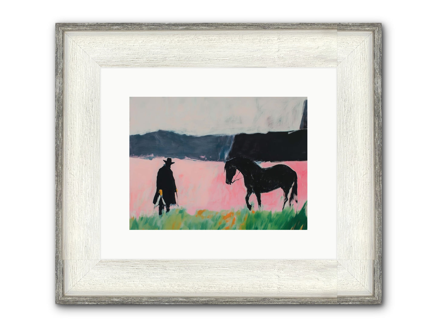 Lonesome Dove Crossing No.1 Framed Print - Driftwood White 12x9