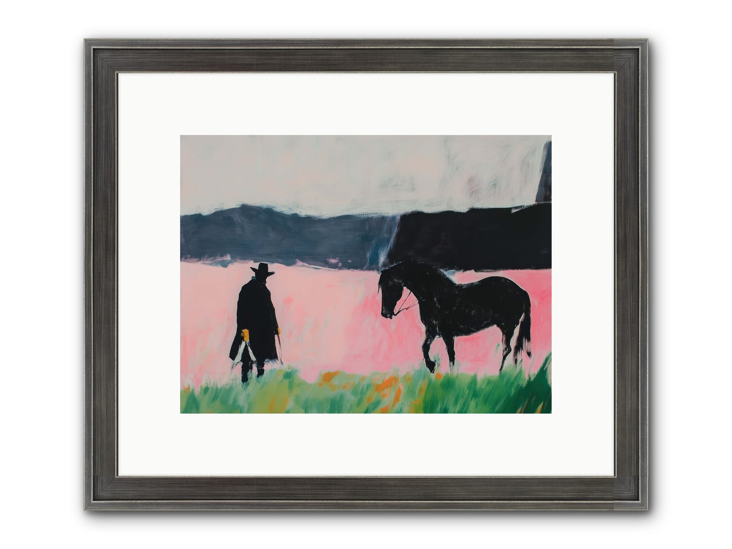Lonesome Dove Crossing No.1 Framed Print - Slimwoods Black/Silver 12x9