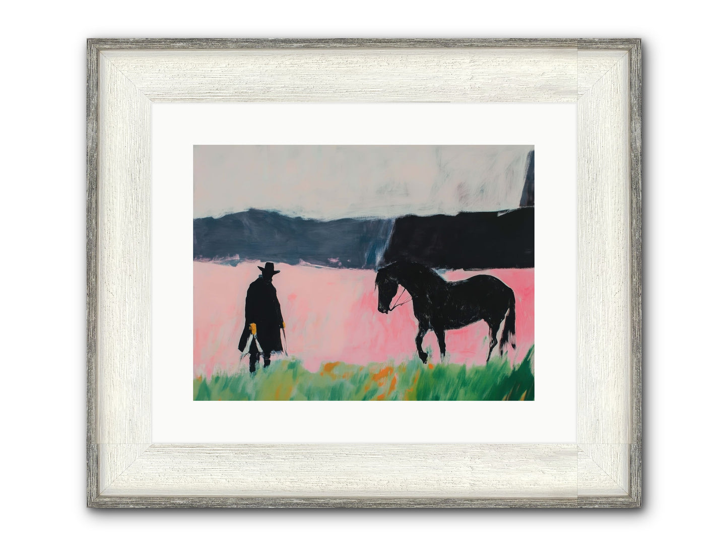 Lonesome Dove Crossing No.1 Framed Print - Driftwood White 16x12