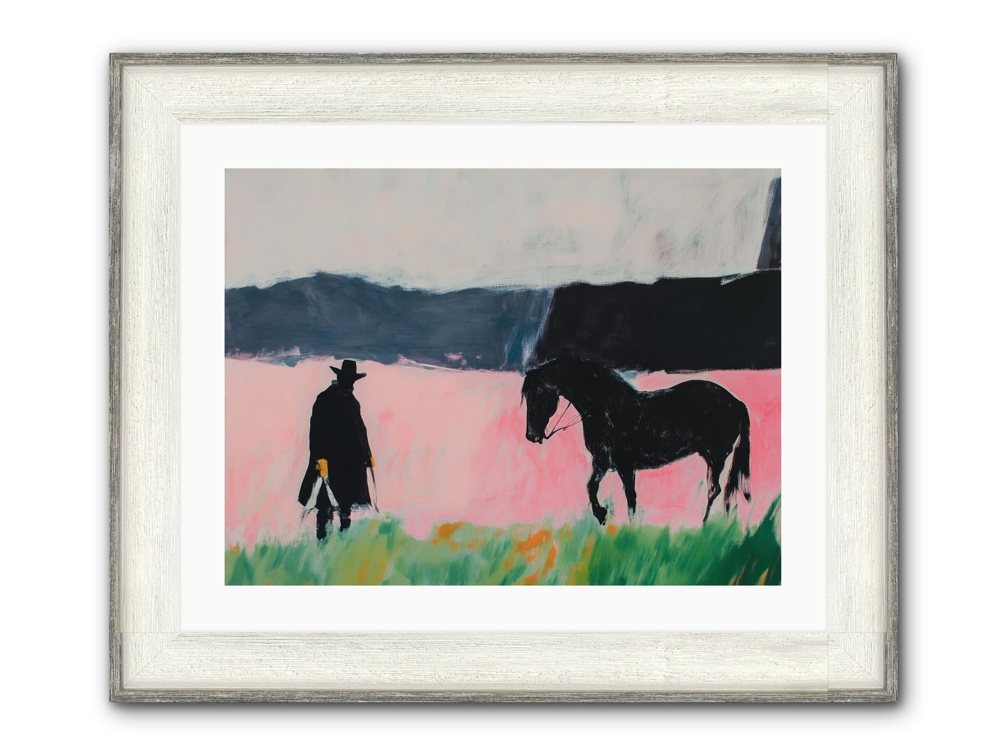 Lonesome Dove Crossing No.1 Framed Print - Driftwood White 24x18