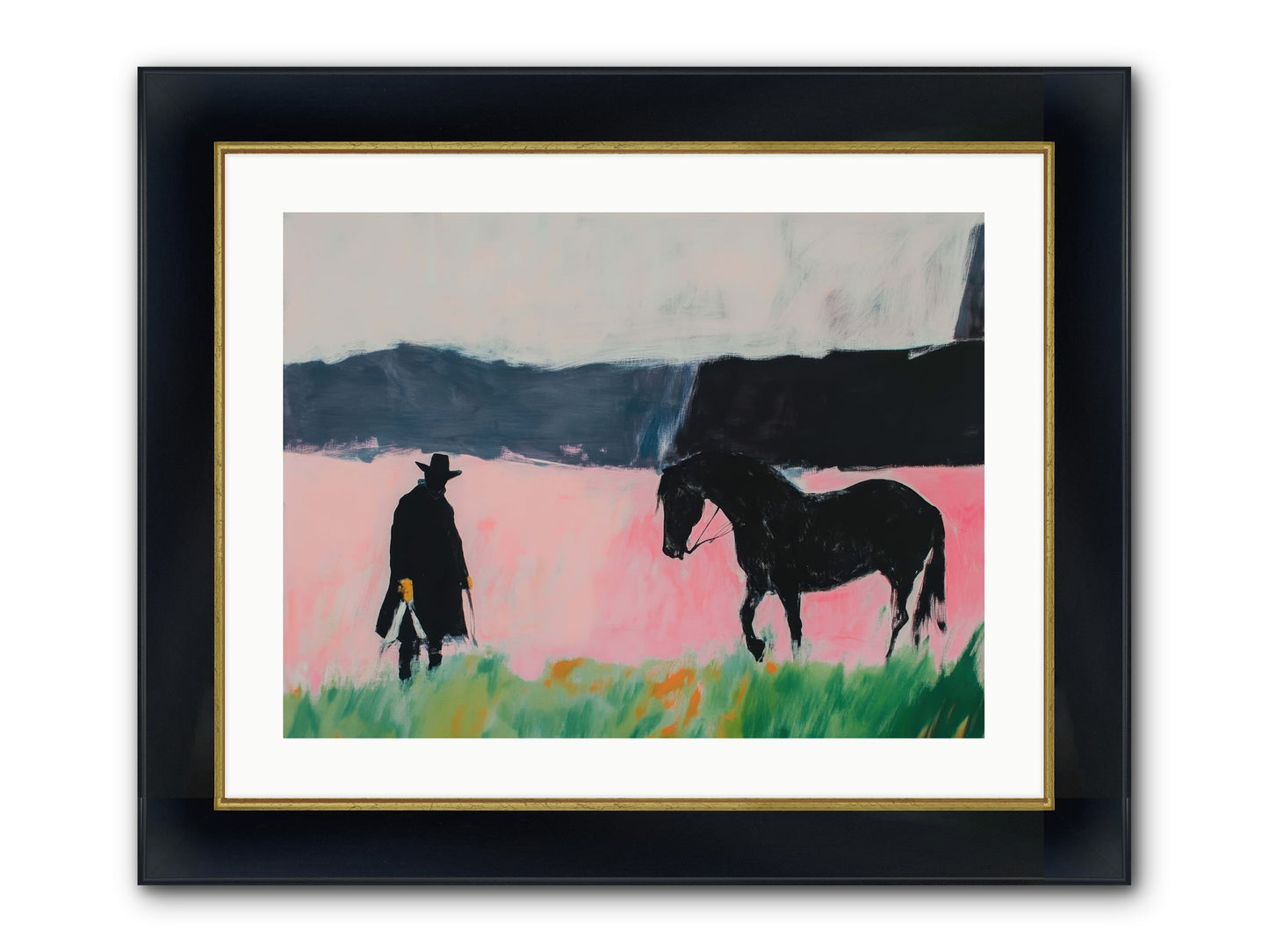 Lonesome Dove Crossing No.1 Framed Print - Wide Black w/Gold 24x18