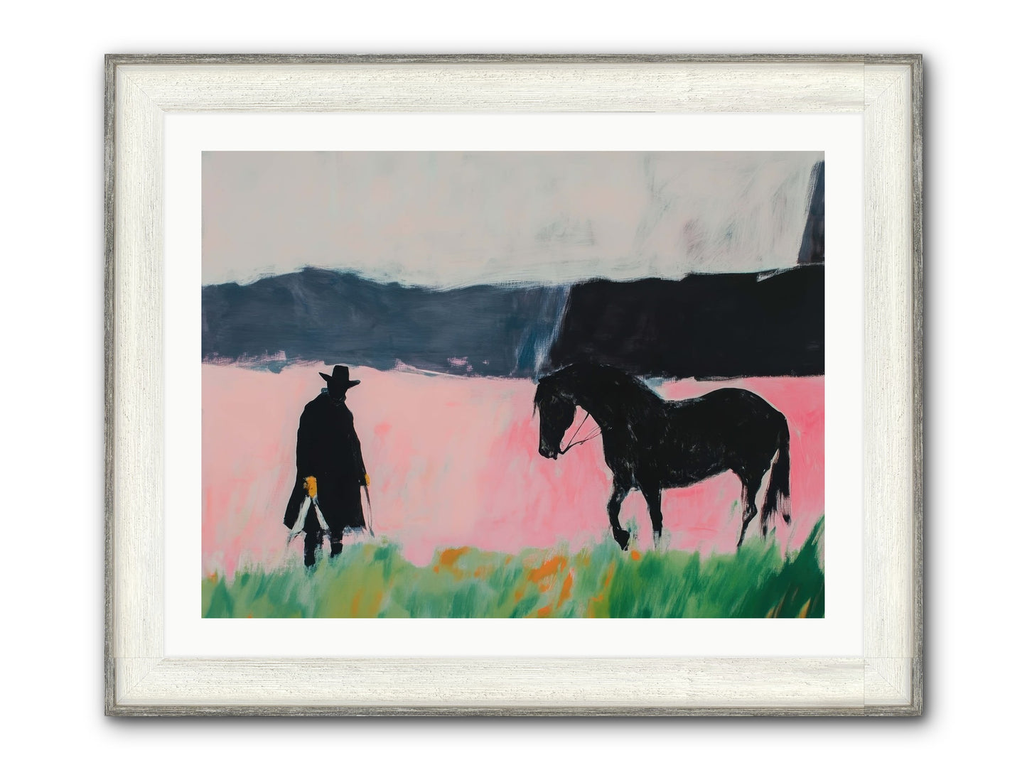 Lonesome Dove Crossing No.1 Framed Print - Driftwood White 32x24