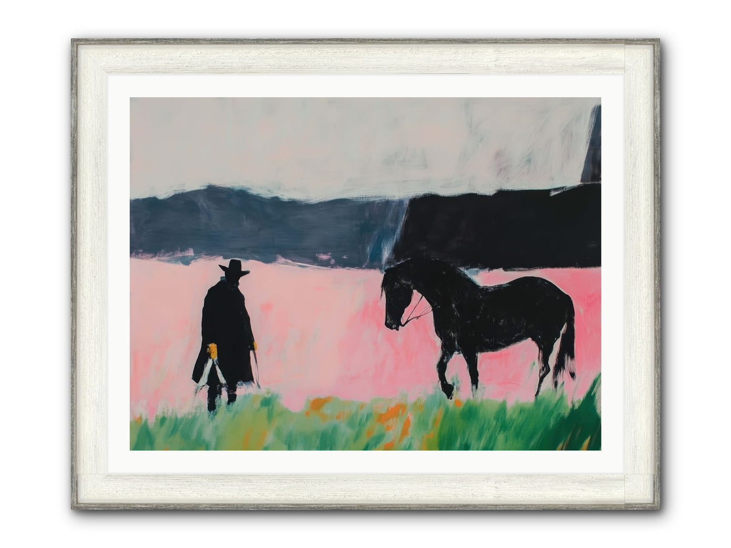 Lonesome Dove Crossing No.1 Framed Print - Driftwood White 40x30