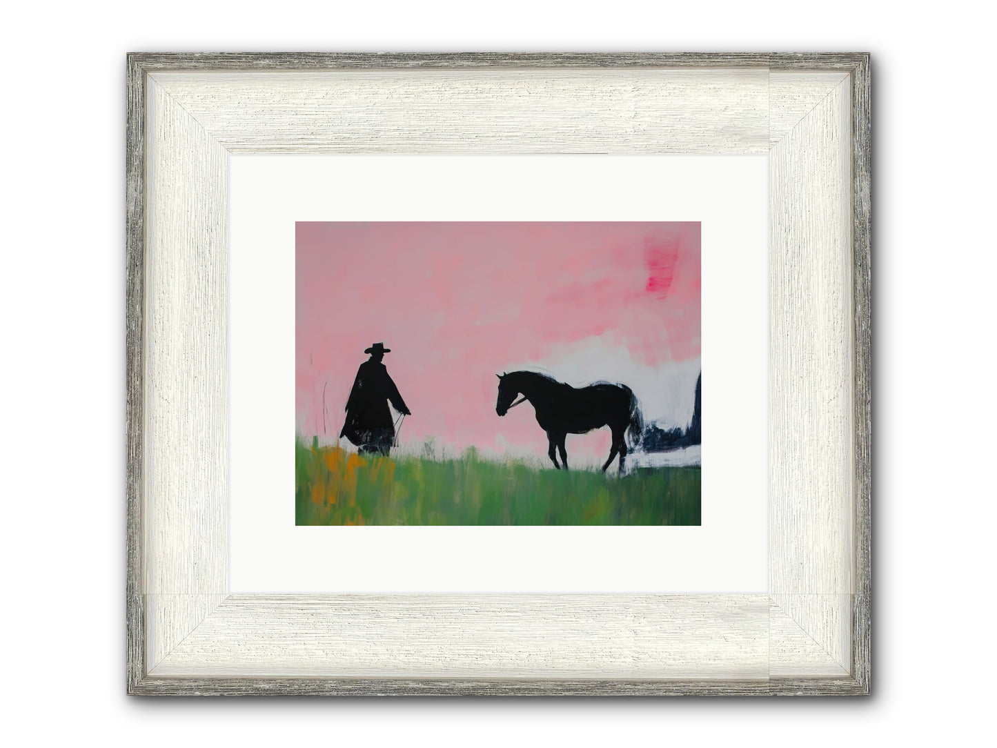 Lonesome Dove Crossing No.2 Framed Print - Driftwood White 12x9