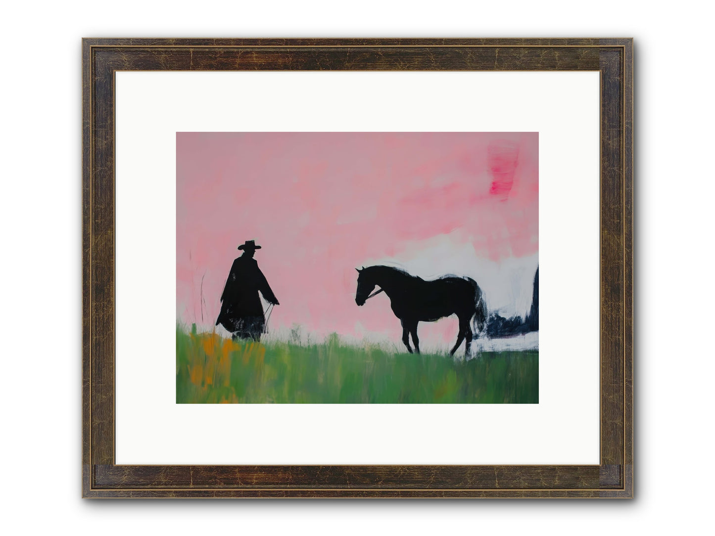 Lonesome Dove Crossing No.2 Framed Print - Slimwoods Black/Gold 12x9