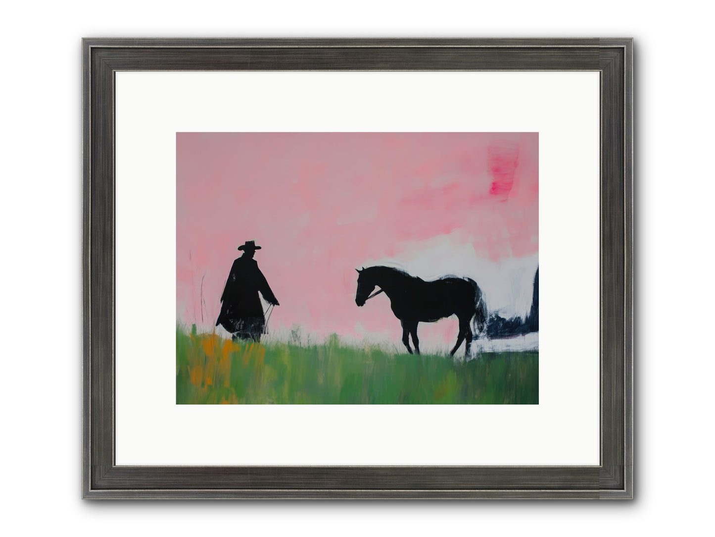 Lonesome Dove Crossing No.2 Framed Print - Slimwoods Black/Silver 12x9