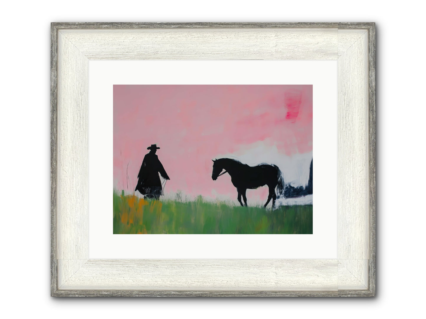 Lonesome Dove Crossing No.2 Framed Print - Driftwood White 16x12