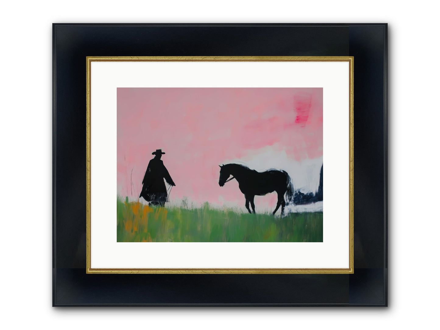 Lonesome Dove Crossing No.2 Framed Print - Wide Black w/Gold 16x12