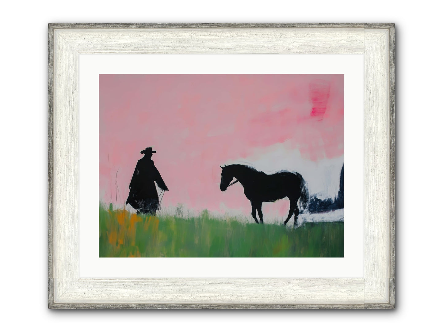 Lonesome Dove Crossing No.2 Framed Print - Driftwood White 24x18