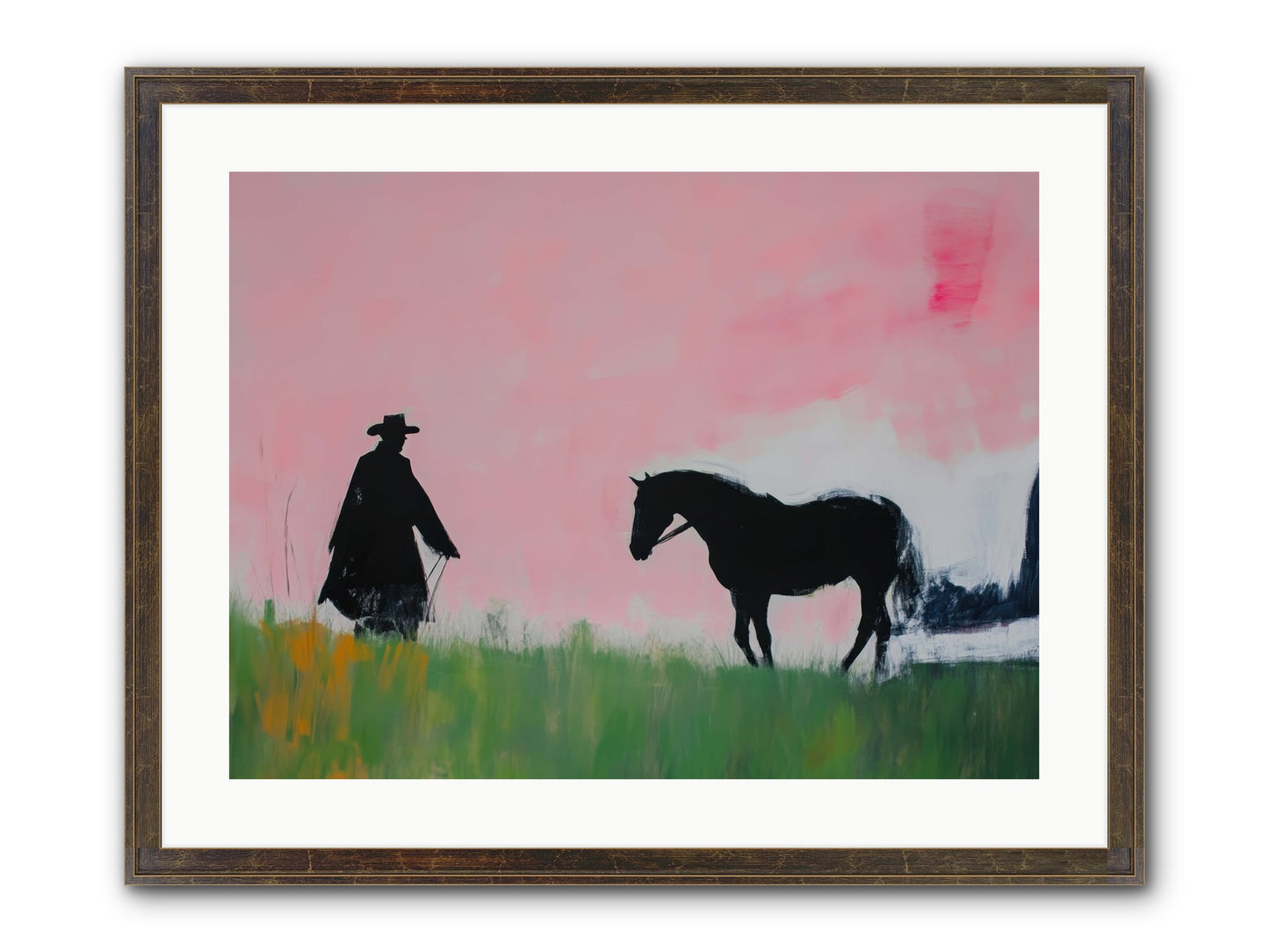 Lonesome Dove Crossing No.2 Framed Print - Slimwoods Black/Gold 24x18