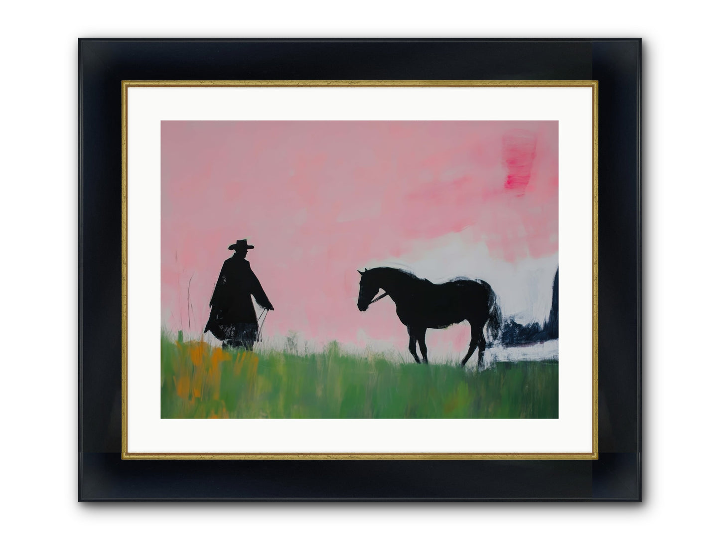Lonesome Dove Crossing No.2 Framed Print - Wide Black w/Gold 24x18