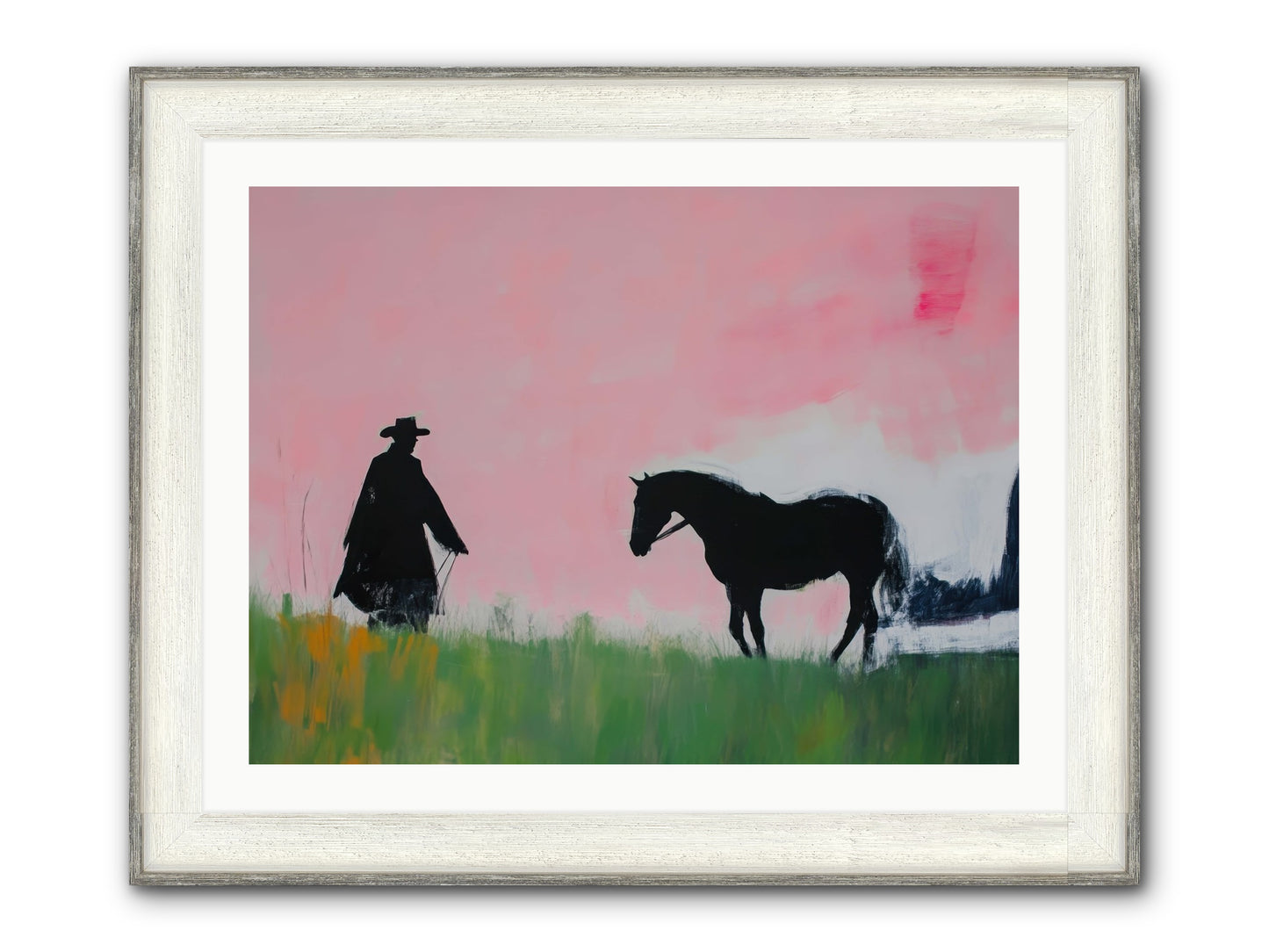 Lonesome Dove Crossing No.2 Framed Print - Driftwood White 32x24