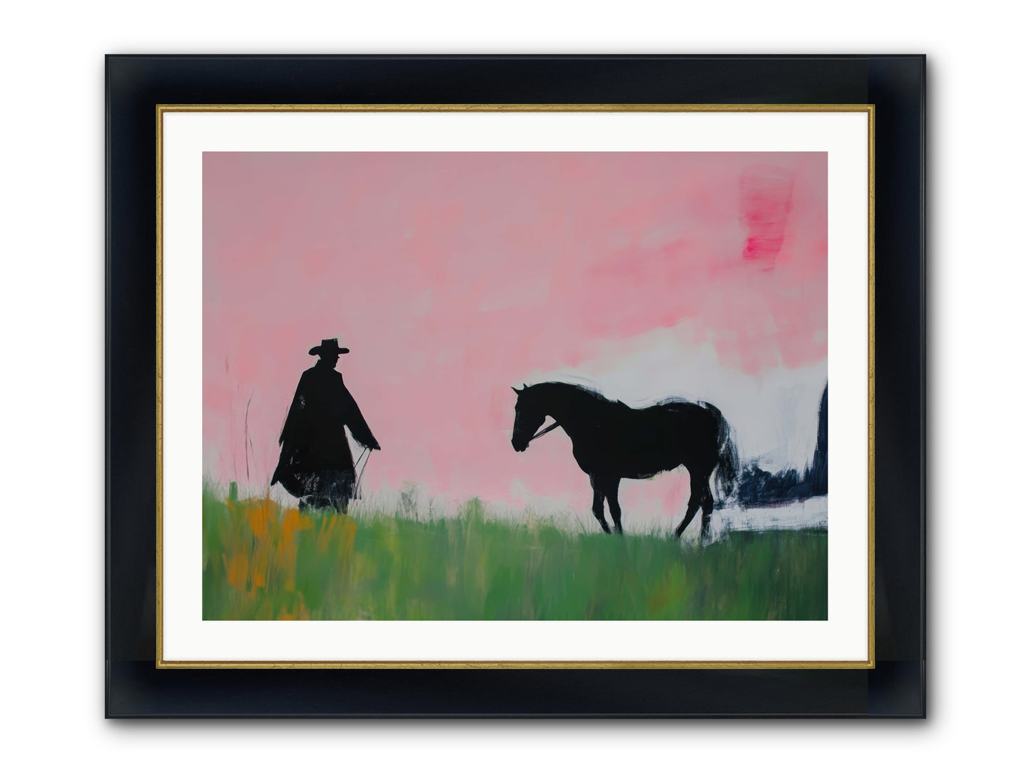 Lonesome Dove Crossing No.2 Framed Print - Wide Black w/Gold 32x24