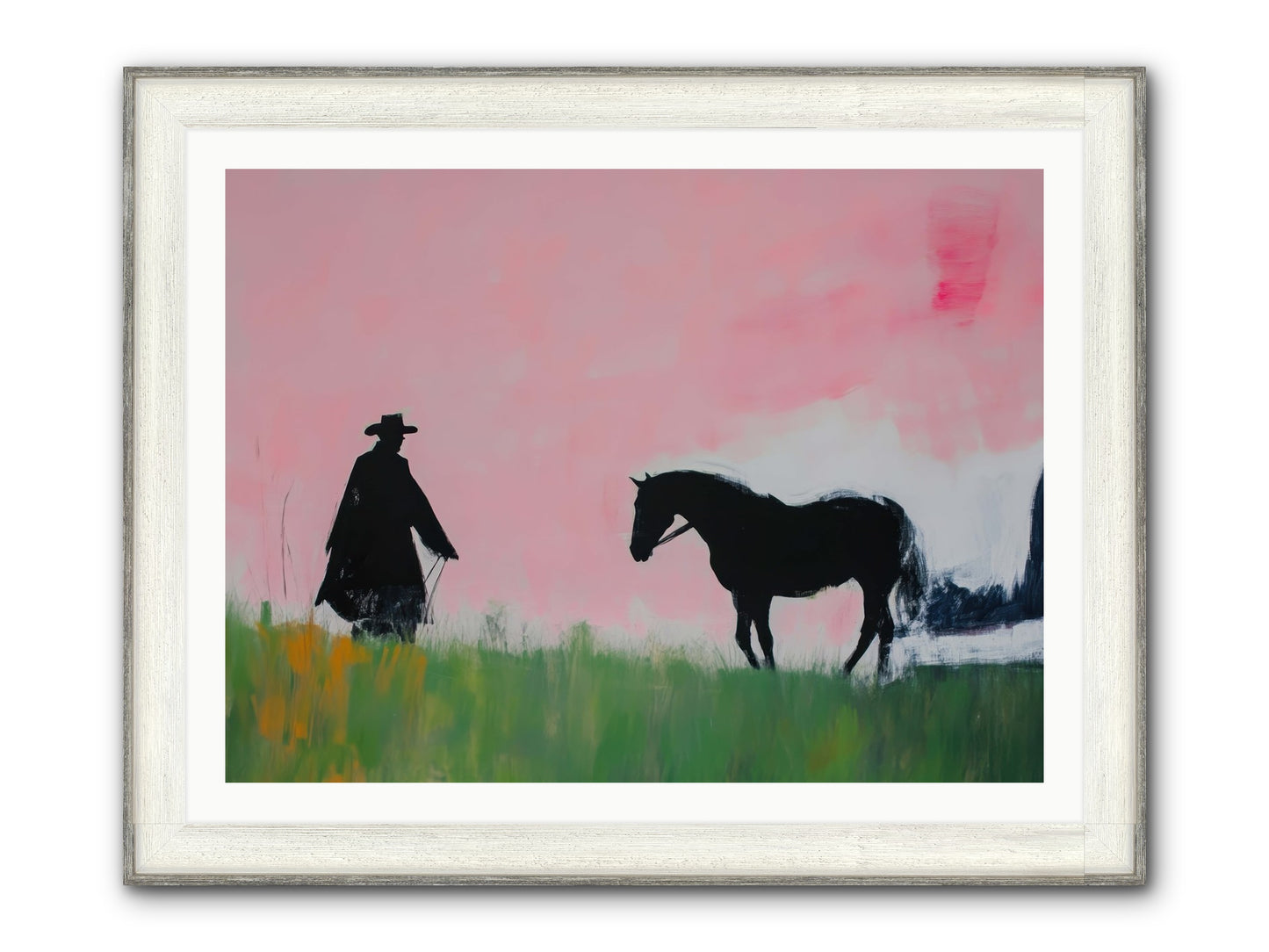 Lonesome Dove Crossing No.2 Framed Print - Driftwood White 40x30