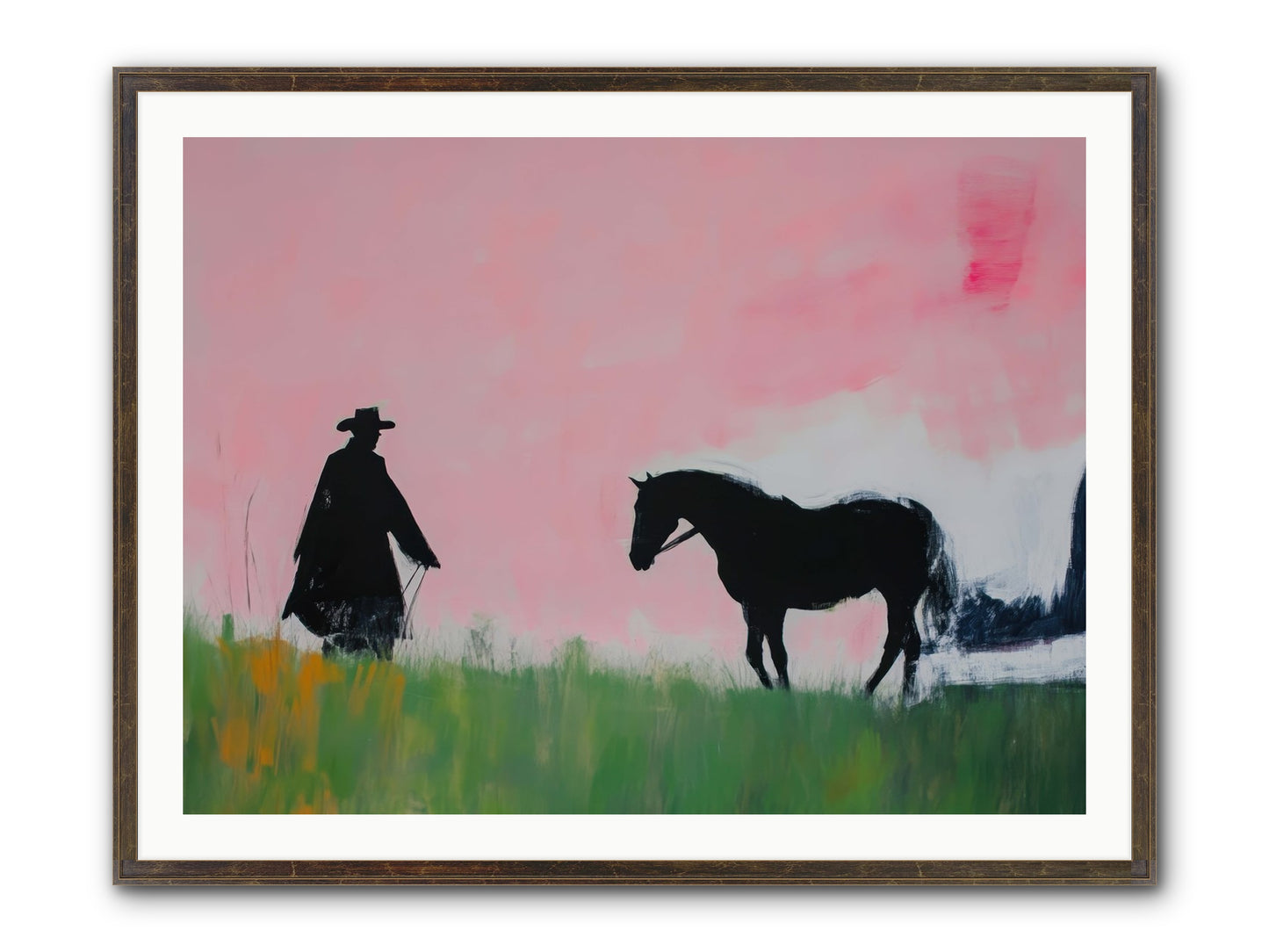 Lonesome Dove Crossing No.2 Framed Print - Slimwoods Black/Gold 40x30