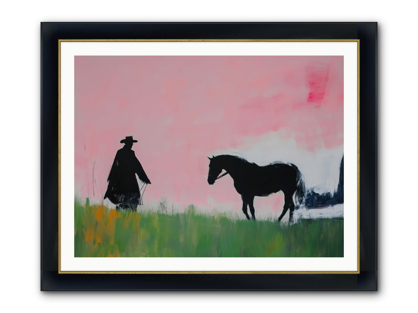 Lonesome Dove Crossing No.2 Framed Print - Wide Black w/Gold 40x30