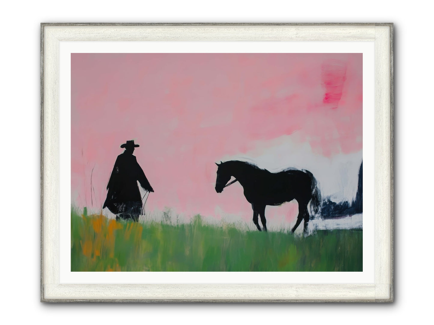 Lonesome Dove Crossing No.2 Framed Print - Driftwood White 48x36