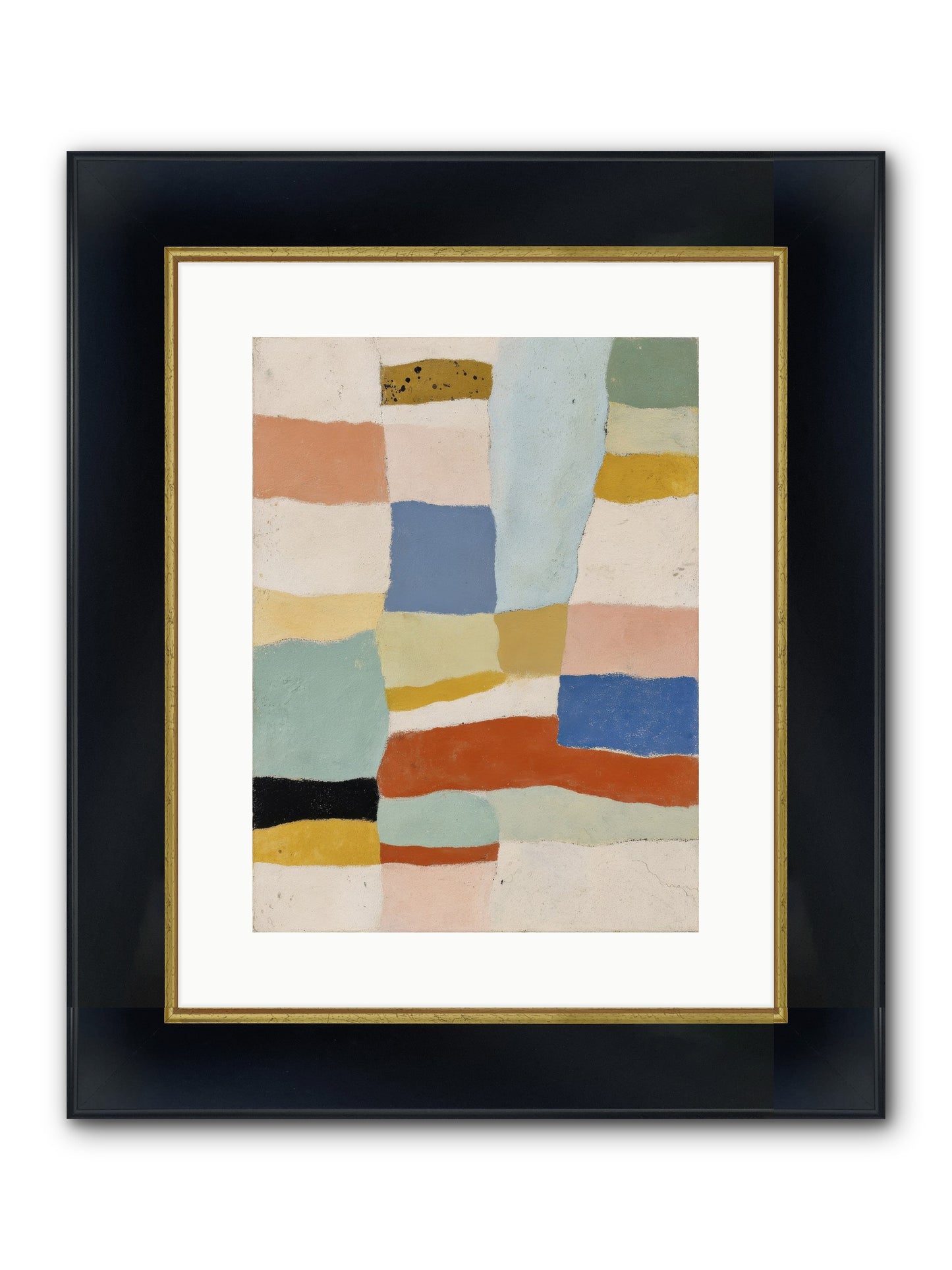 Loom No.1 Framed Print - Wide Black w/Gold 12x16