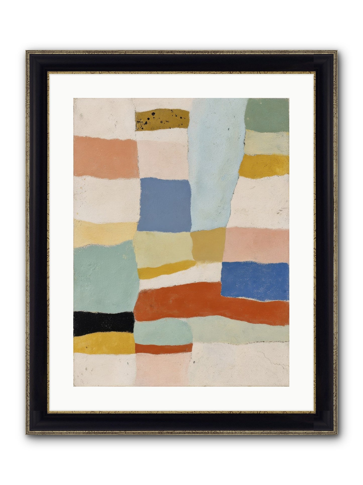 Loom No.1 Framed Print - Black & Gold 18x24