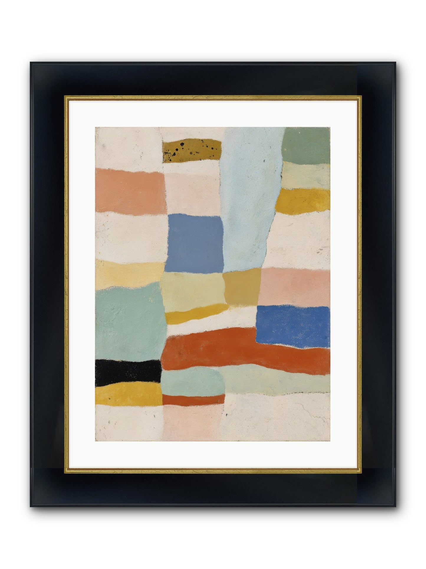 Loom No.1 Framed Print - Wide Black w/Gold 18x24