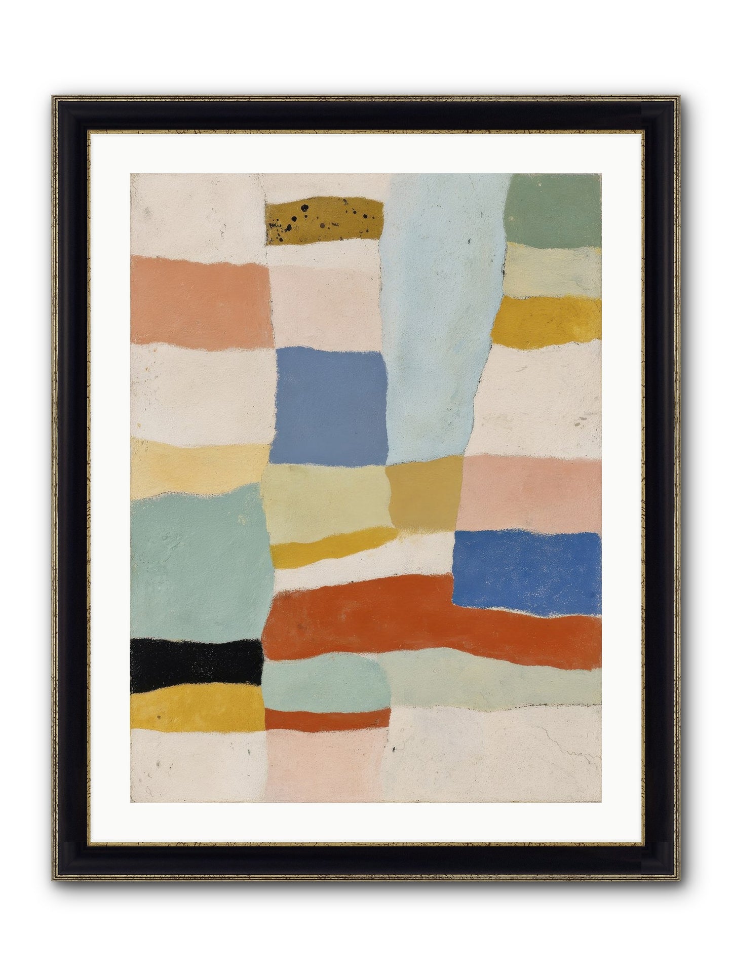 Loom No.1 Framed Print - Black & Gold 24x32