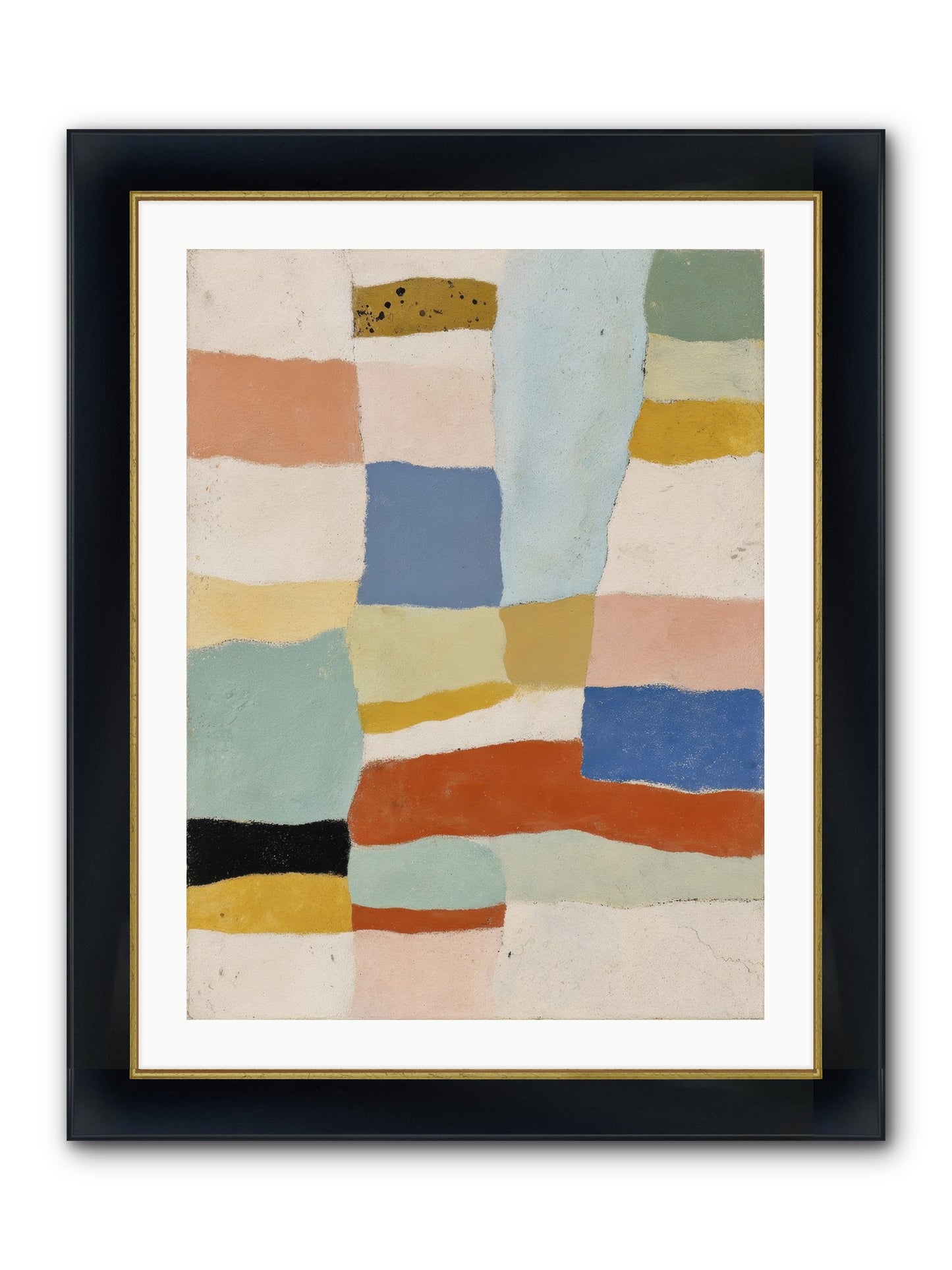 Loom No.1 Framed Print - Wide Black w/Gold 24x32