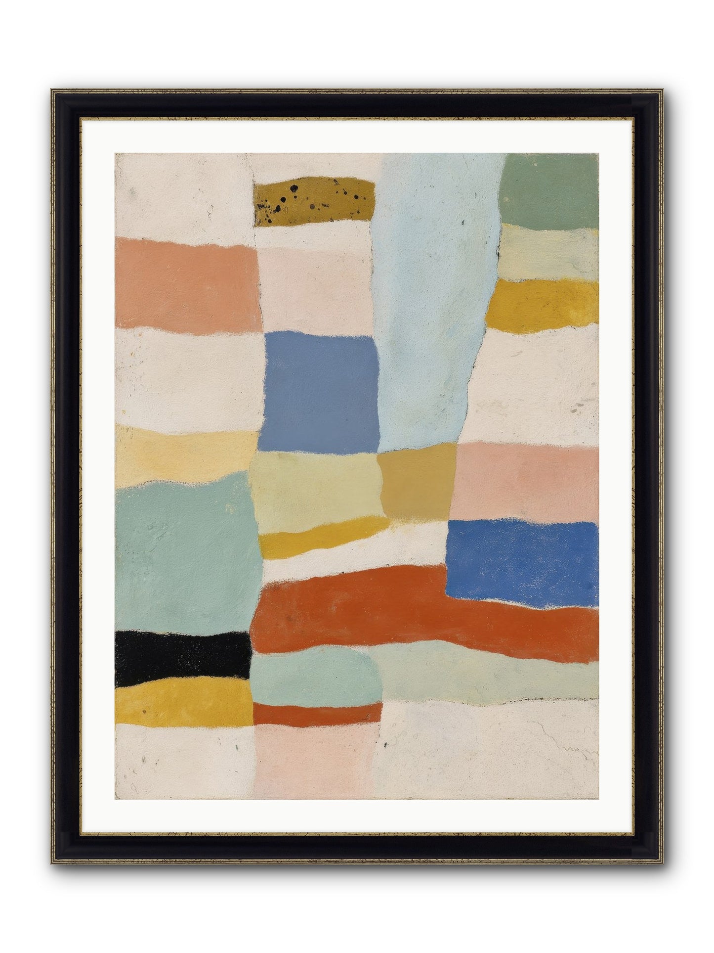 Loom No.1 Framed Print - Black & Gold 30x40