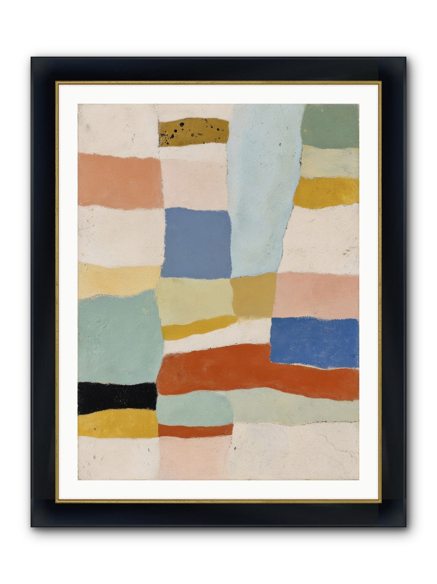 Loom No.1 Framed Print - Wide Black w/Gold 30x40