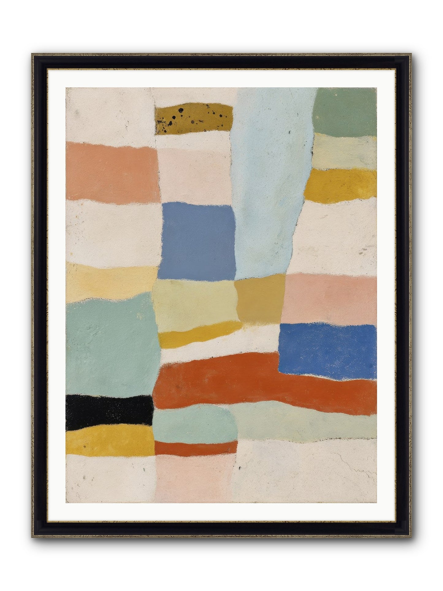 Loom No.1 Framed Print - Black & Gold 36x48