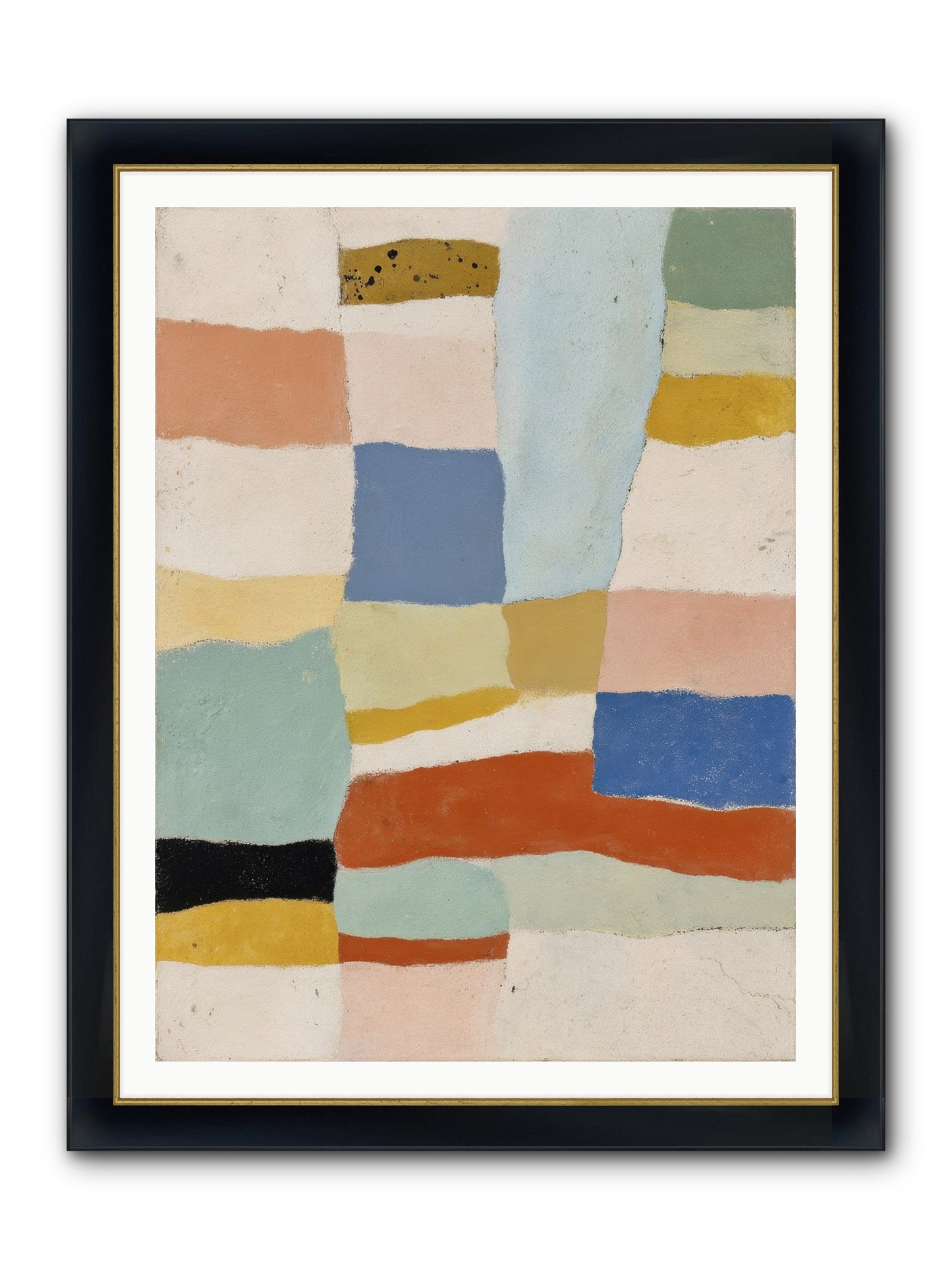 Loom No.1 Framed Print - Wide Black w/Gold 36x48