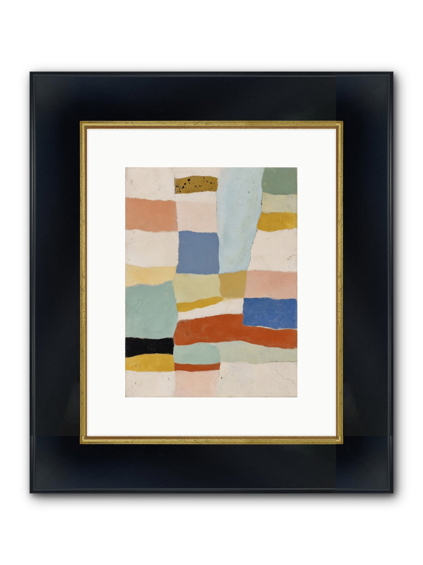 Loom No.1 Framed Print - Wide Black w/Gold 9x12