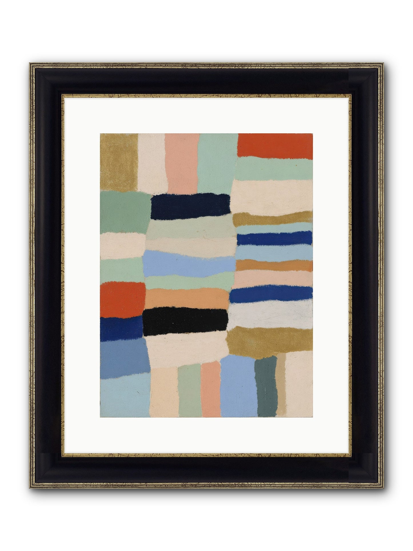 Loom No.2 Framed Print - Black & Gold 12x16